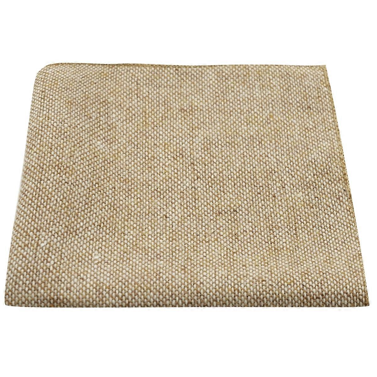 Highland Weave Stonewashed Light Brown Pocket Square