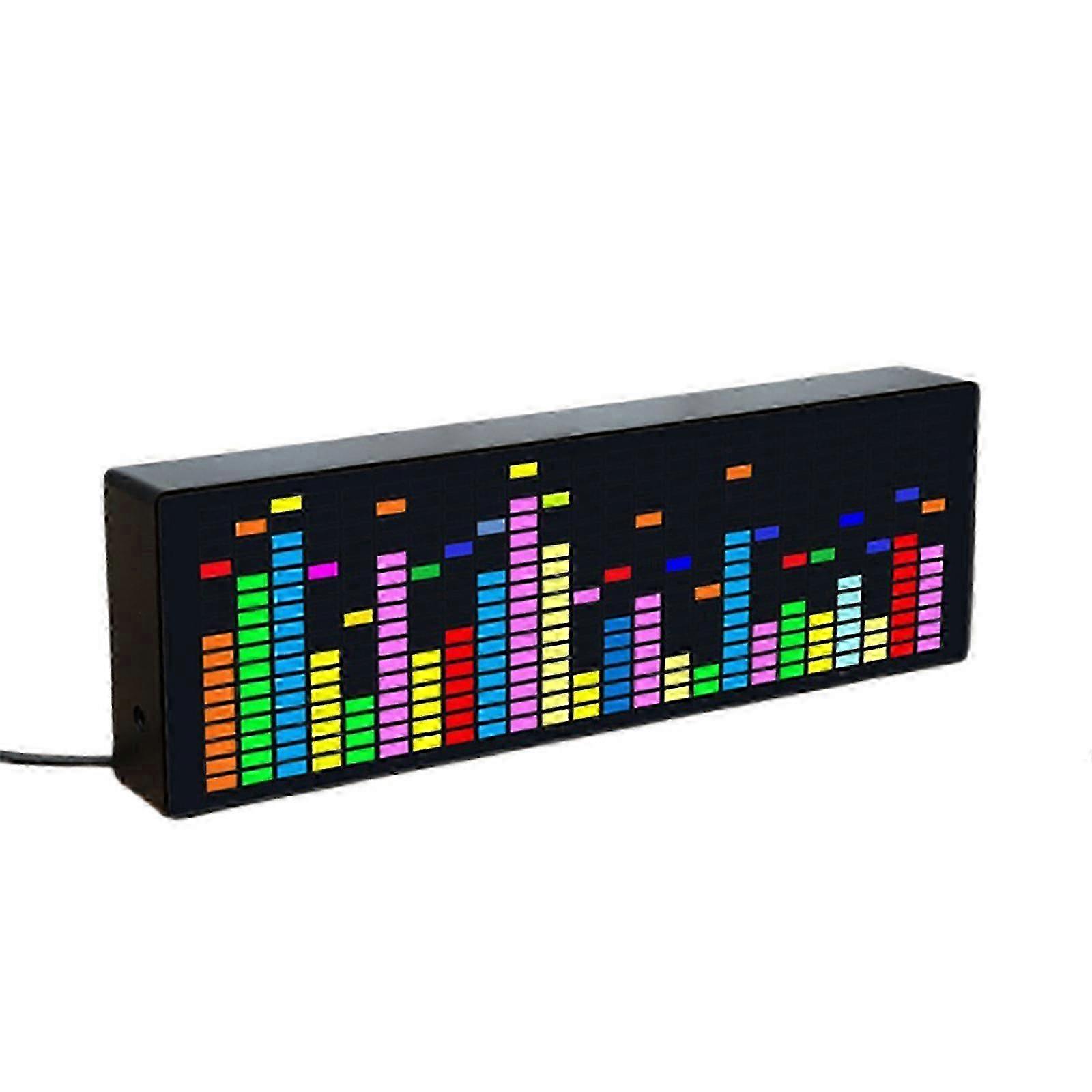 Rhythm Light Music Spectrum Clock with Voice Control and  Color LED Display