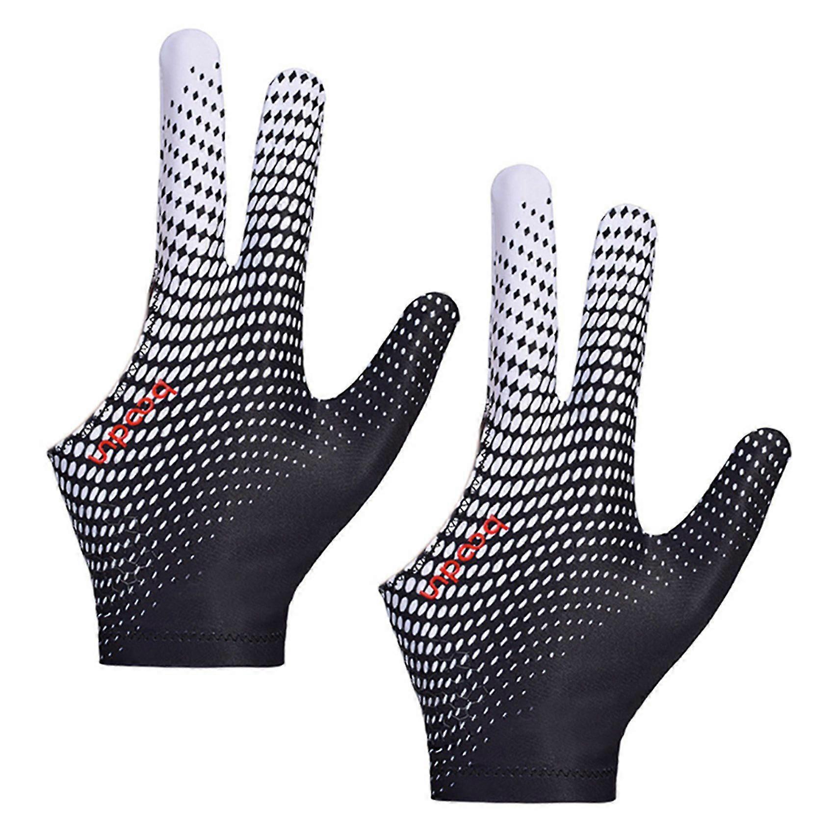 2pc Billard Pool Cue Shooters 3 Finger Billard Handschuh Linke Hand Snooker Handschuhe Billard Accessor