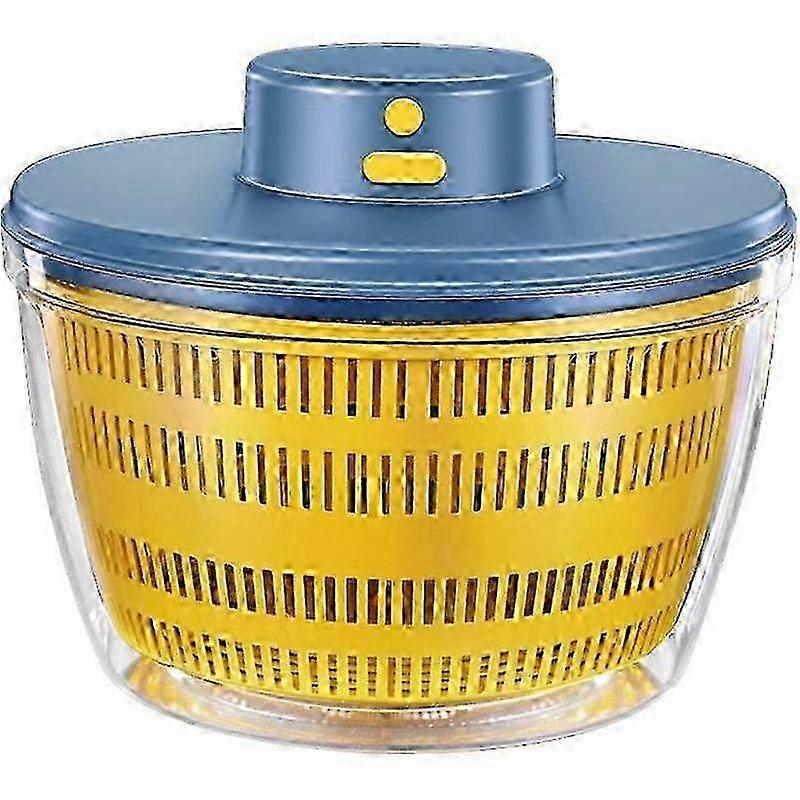 Electric Salad Spinner Rechargeable Automatic Colander Large Capacity Drying Salad Spinner Blue 640