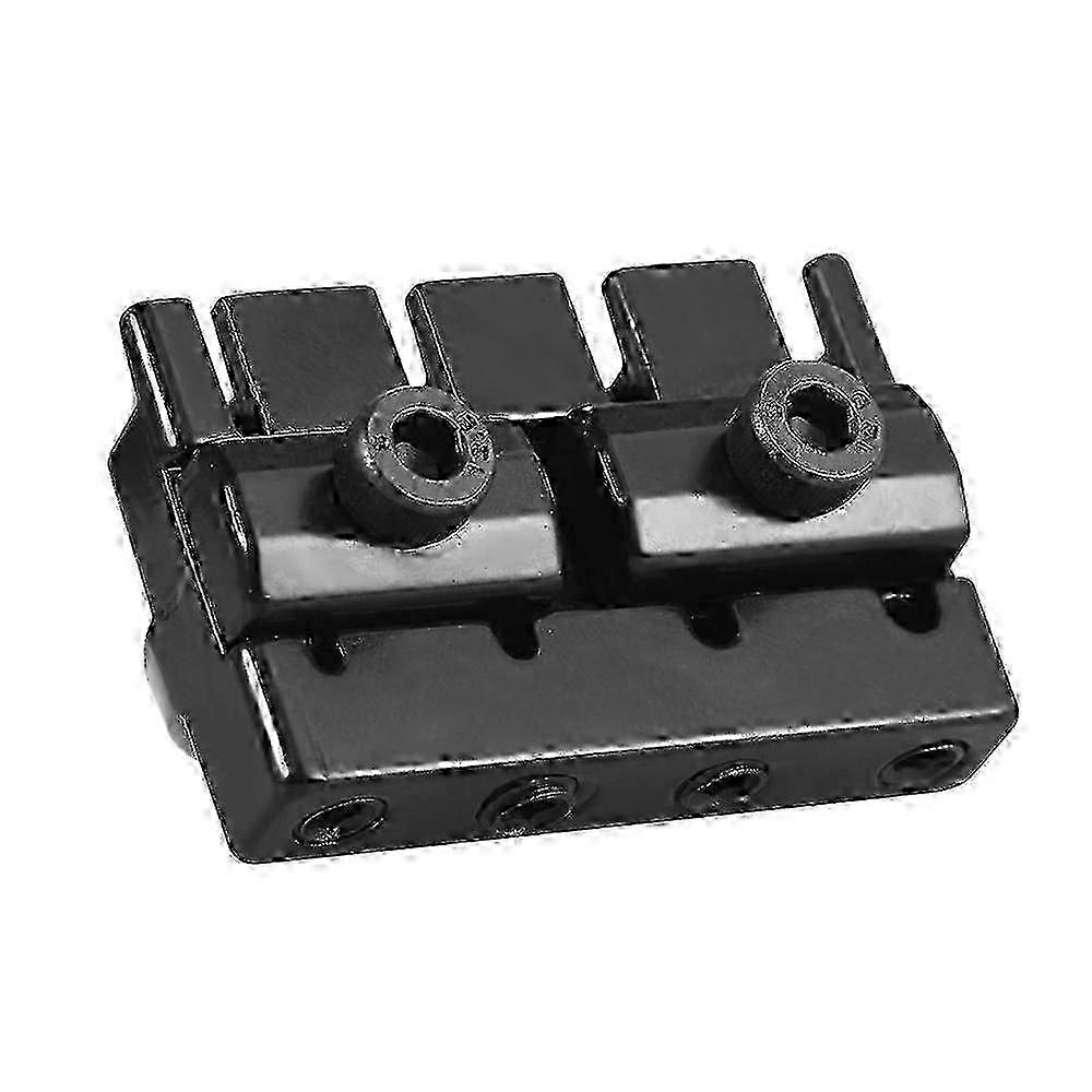 4-string Headless Electric Bass Guitar String Locking Nut Set with 2 Wrench 2 Screw Black