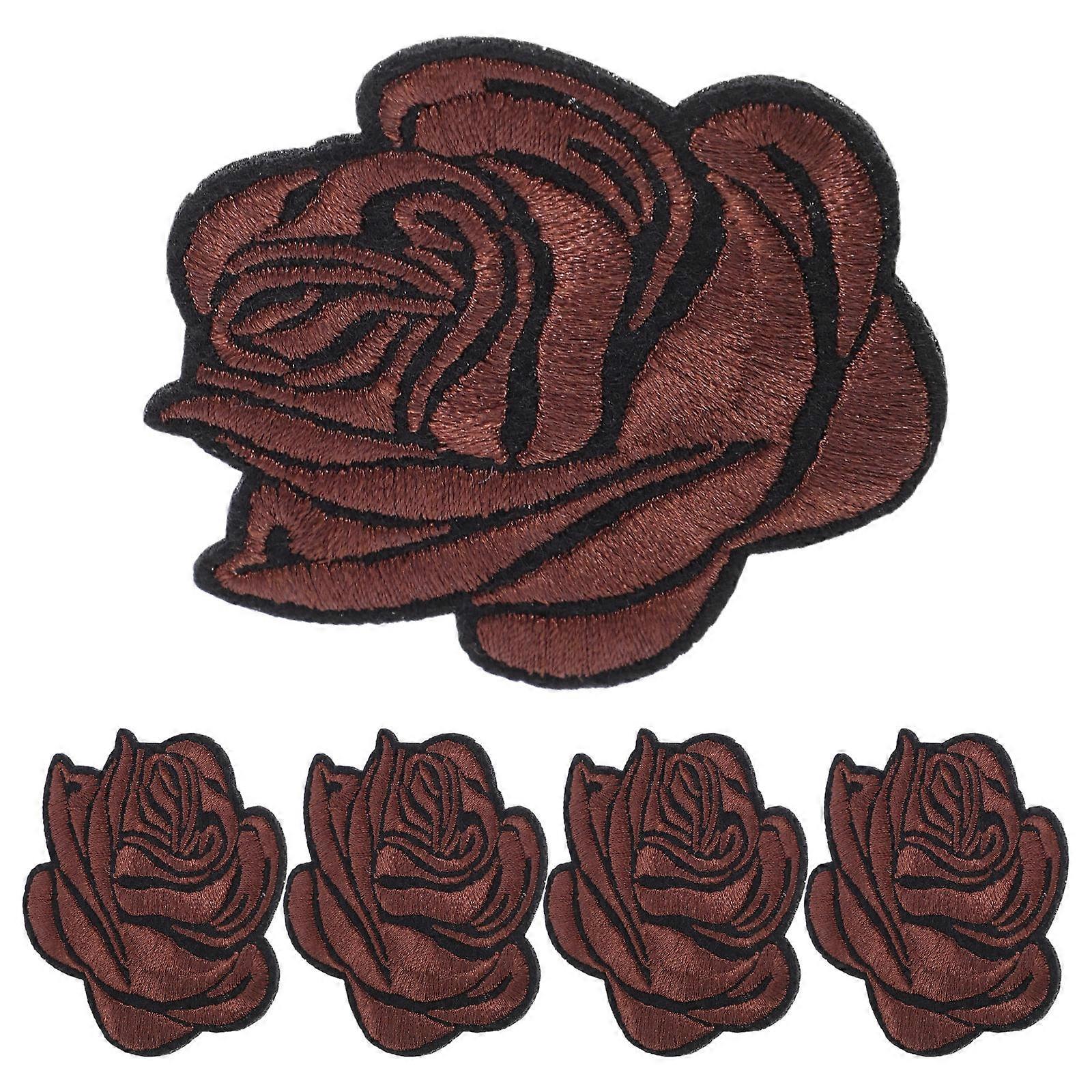 Embroidered Patches for Iron on Clothes 5Pcs Set