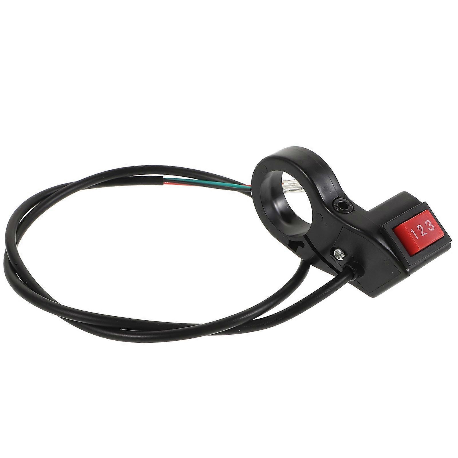 Motorcycle Handlebar Switch For Offroad Riding Enthusiasts In Black With Speed Adjustment In 1Pack
