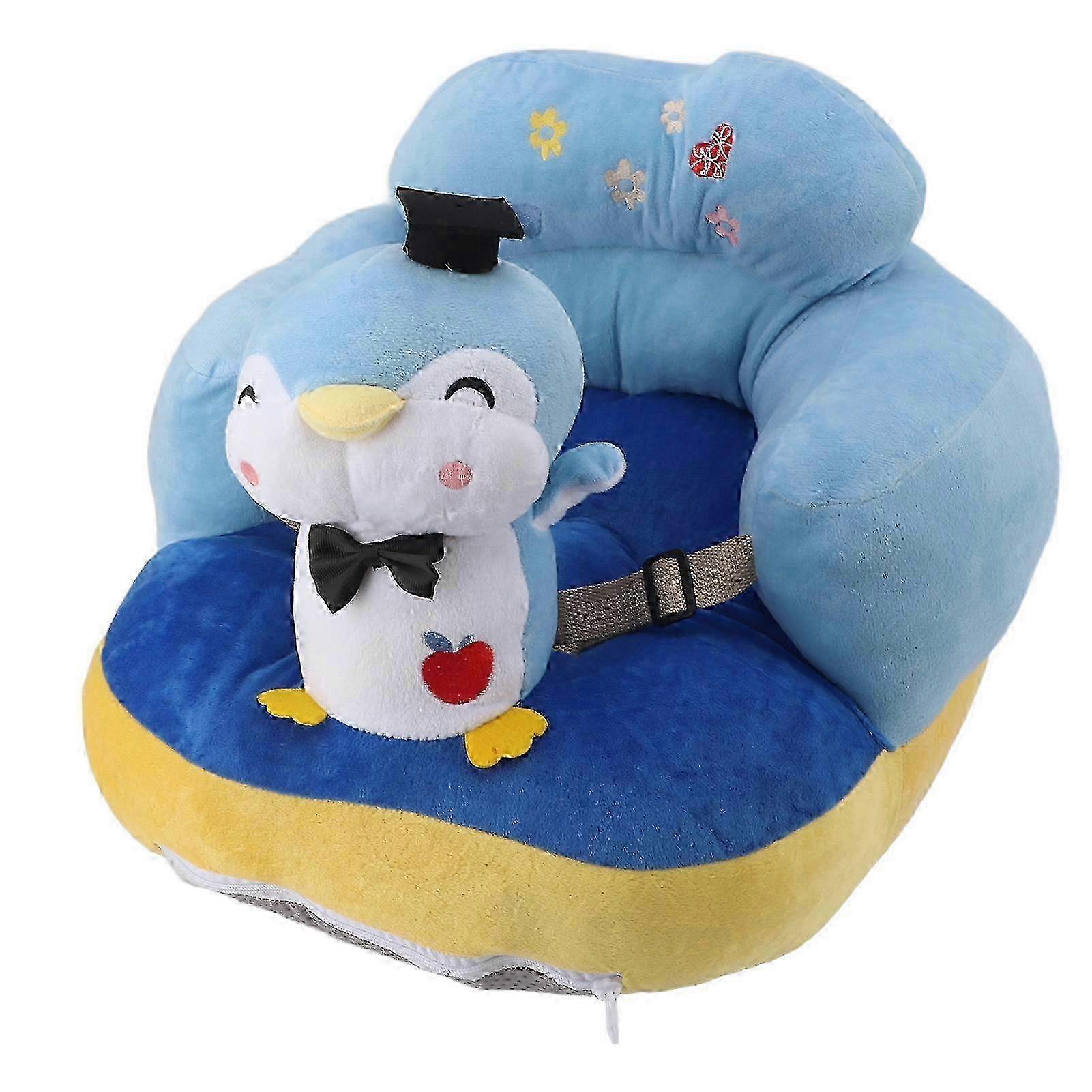 Cartoon Baby Support Seat Plush Adjustable Stable Children Learn Sitting Seat for Home