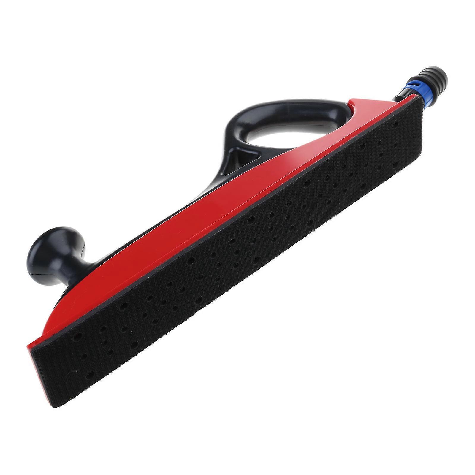 Light Practical Vacuum Hand Sanding Block  Multi Hole Backing Pad Sheet Metal Polishing 42x7cm/16.54x2.75'' ABS Multicolor
