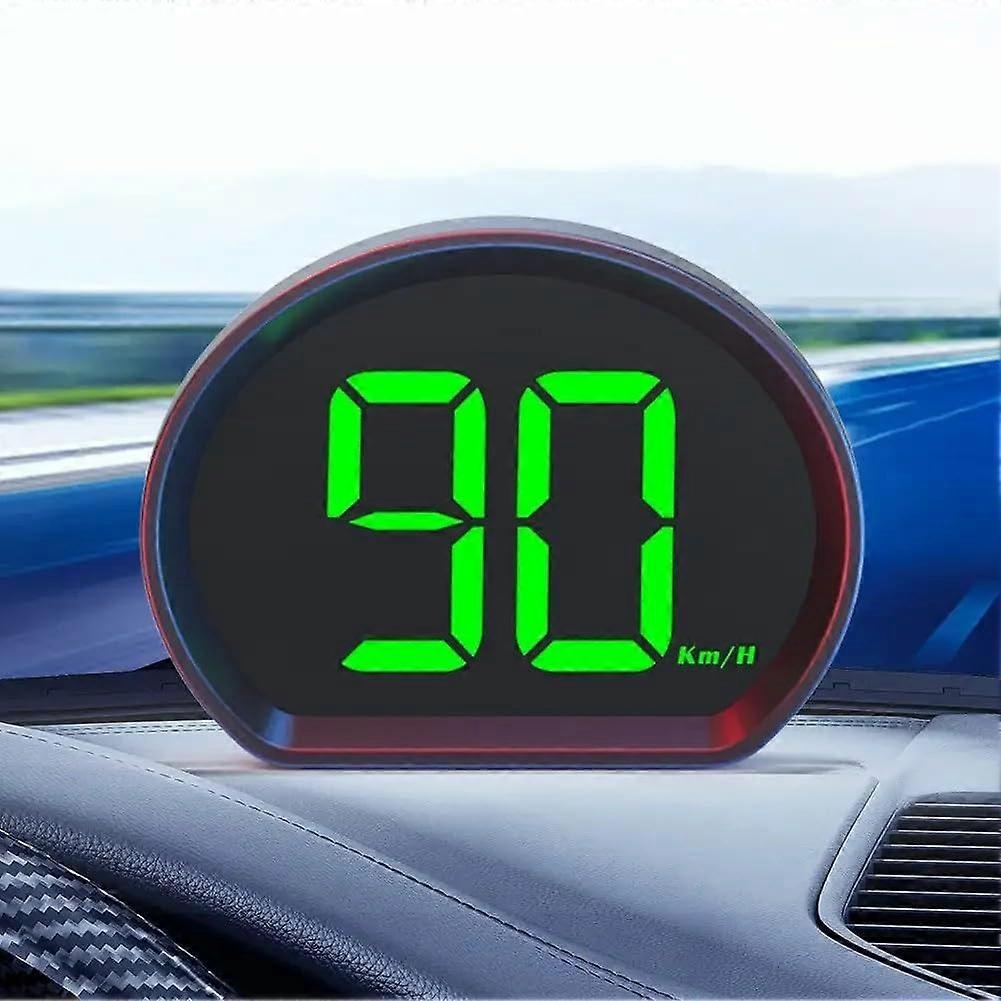 GPS Car Speedometer HUD with Beidou Dual Chip, KMH/MPH Display for Cars Trucks Buses, Green Light