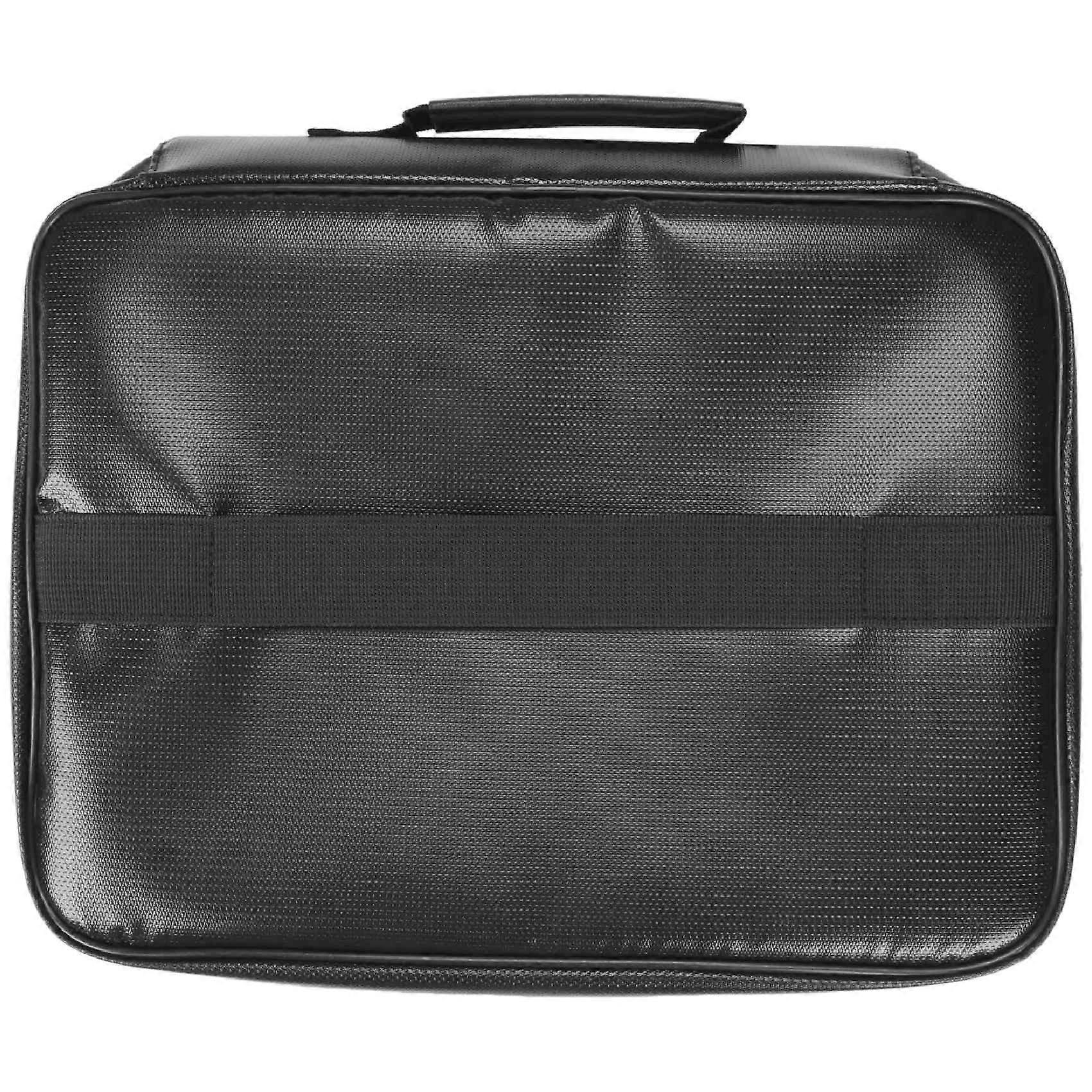 Organizer Bag Fireproof Document Bag with Lock Portable Filing Storage Box Holder for Document File Passport Certificate