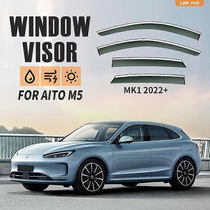 For AITO M5 MK1 2022+ Window Visor Vent Ventvisor Wind Deflectors Visors  Guard Shades Visor