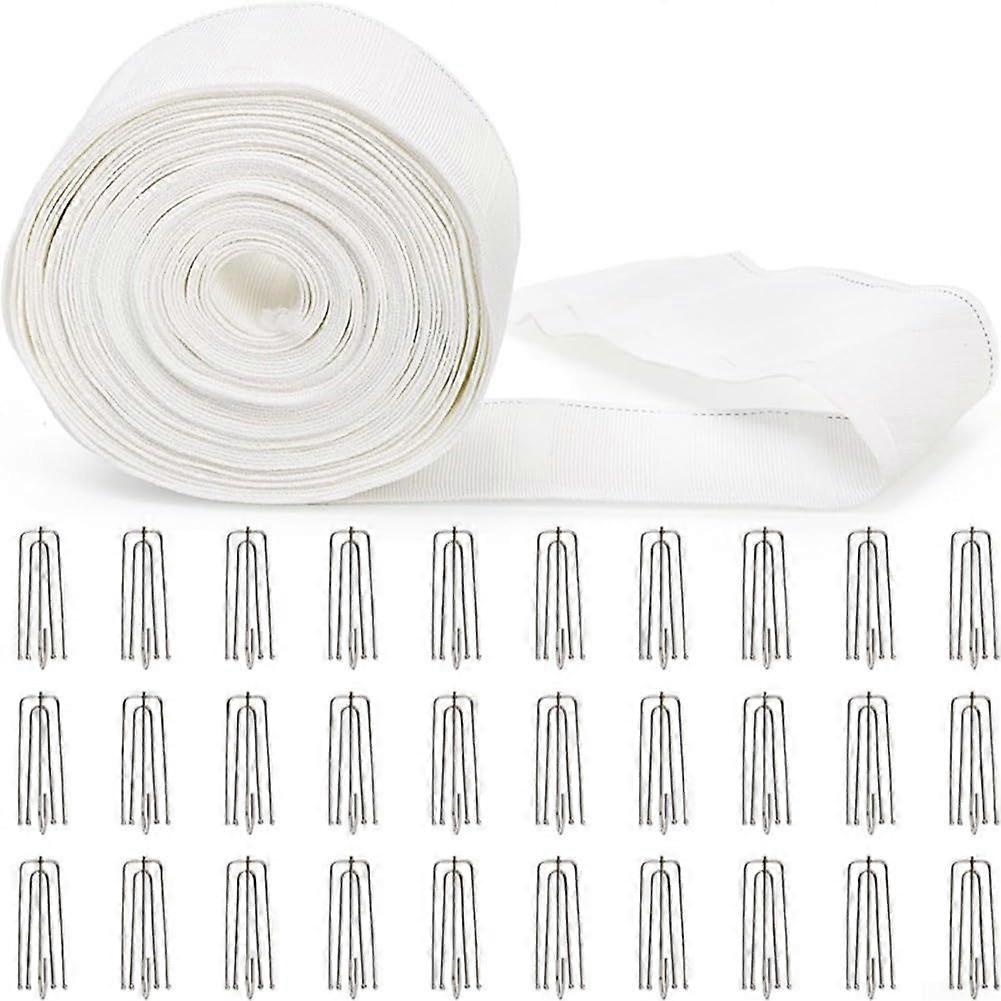 30 Metal Curtain Hooks for 10m Drapery Fabric, Durable Window Treatment Hardware Set for Home