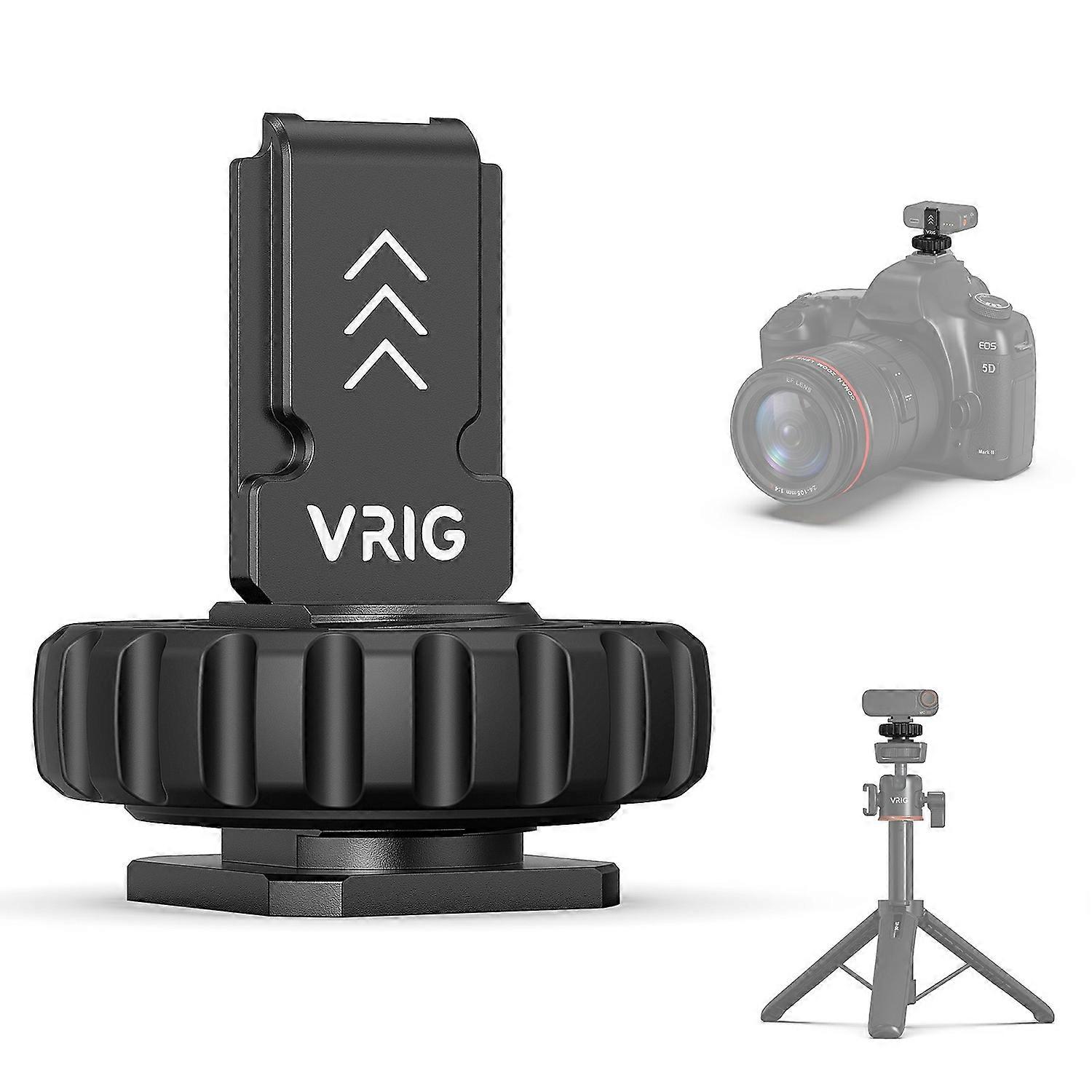 VRIG MC-02 For DJI Mic 2 Cold Shoe Mount Bracket 1/4 Thread Expansion Adapter Use On Tripod/Camera