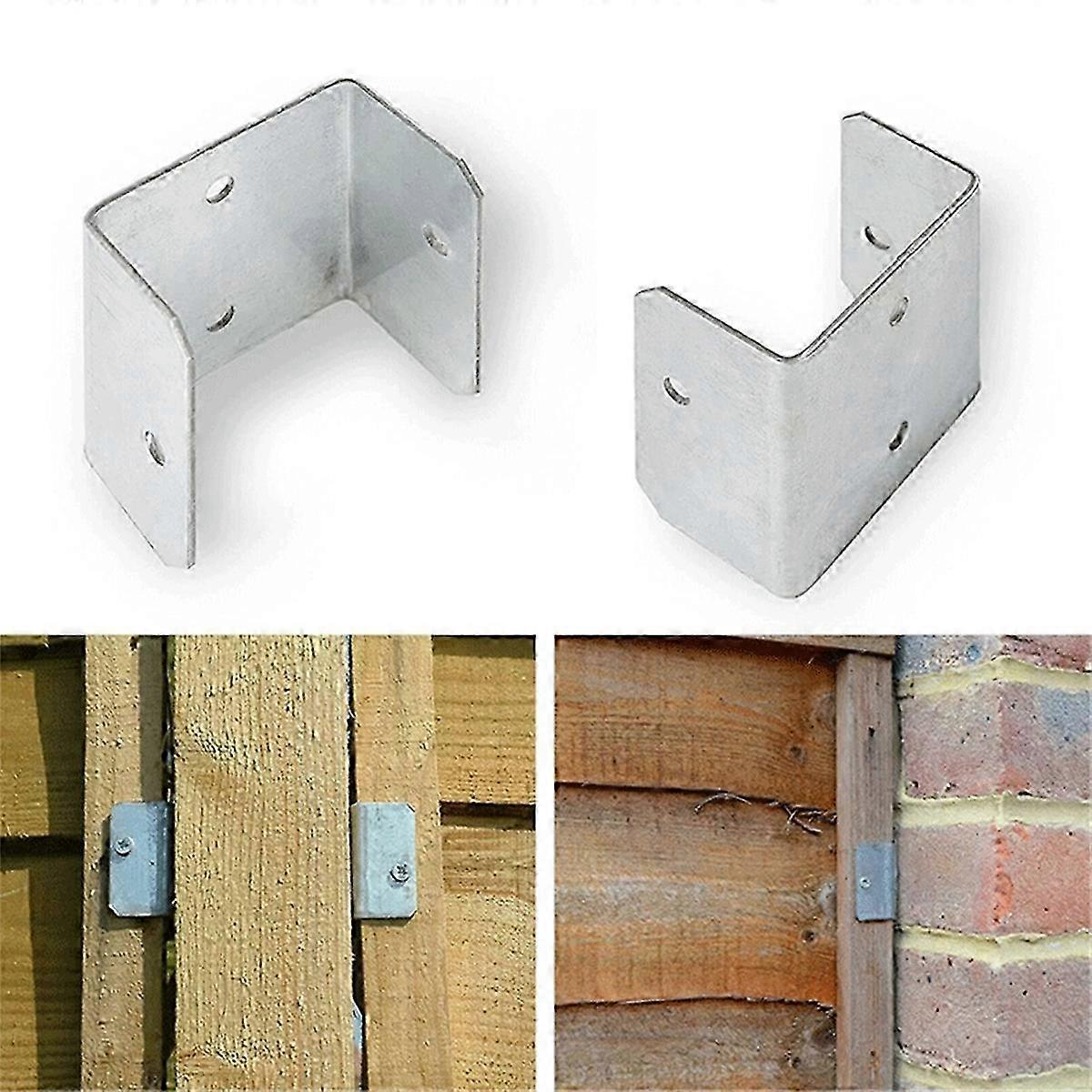 Fence Panel Clips Trellis U Clip Bracket for Timber Posts, Secure Fence or RefixPanel Galvanised Fencing Clips 35mm