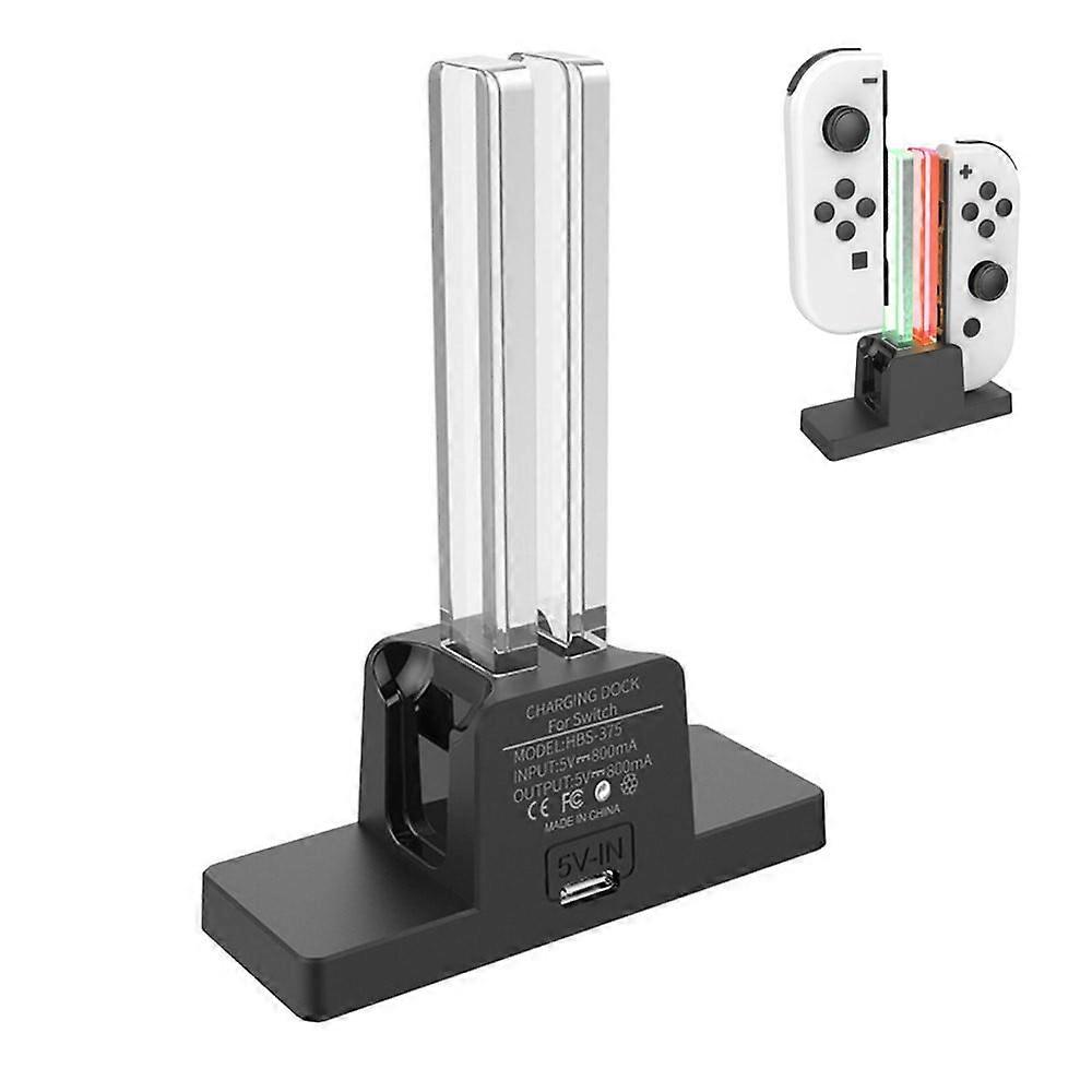Controller Charger compatible with Nintendo Switch & OLED, Charging Dock for Joy-Con and Pro Controller w/Indicator