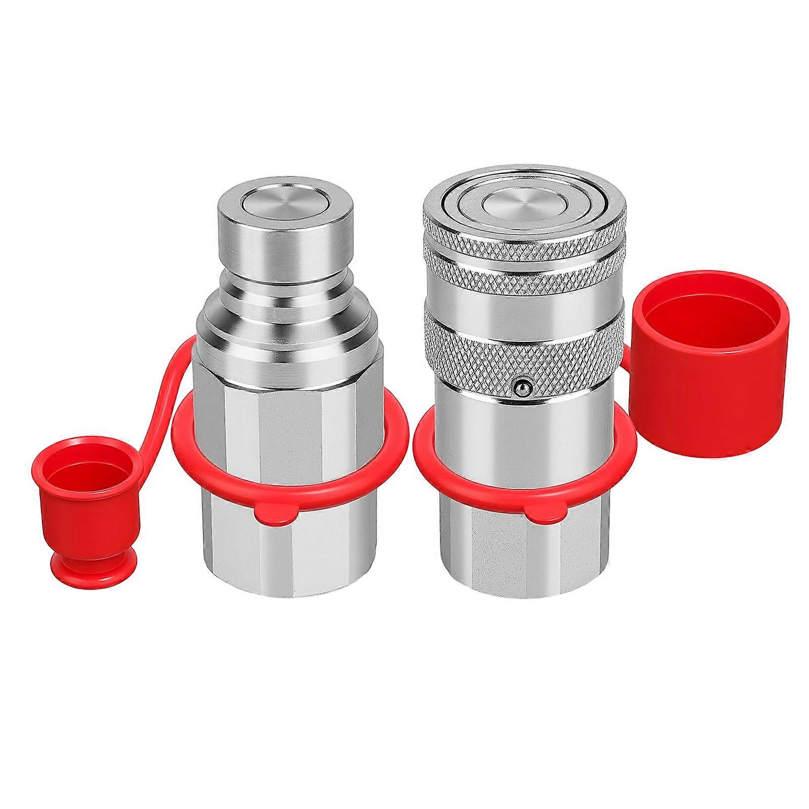 Carbon Steel Hydraulic Quick Coupler Zinc Plating Corrosions Resistant Operating Temperature Range from  20C to 120C Multicolor