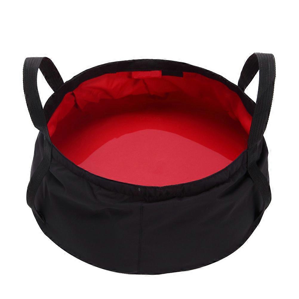 Folding Fishing Bucket Portable Basin for Outdoor Use 2Pcs Red