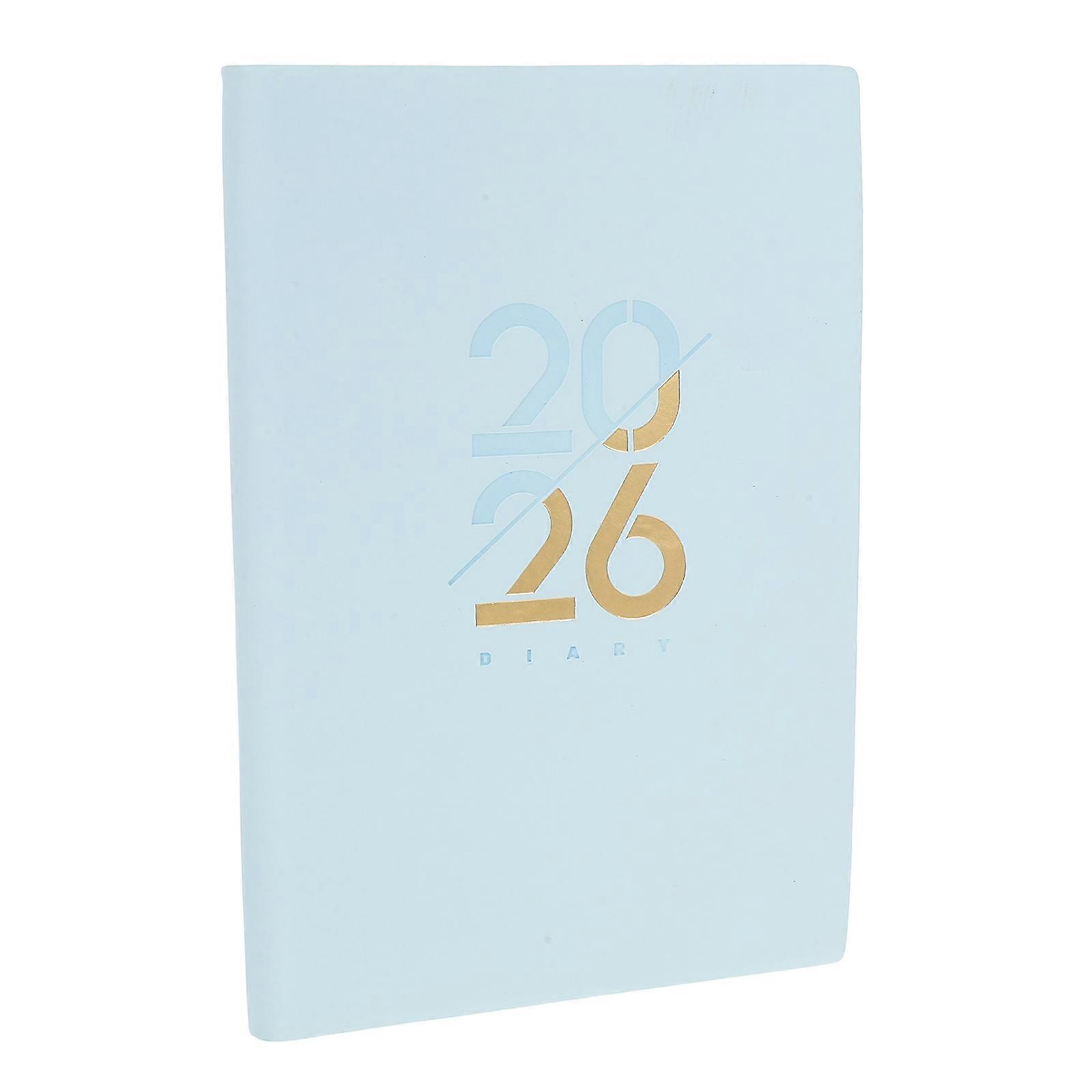 Professional Notebooks For Work A5 Size Daily Planner Elegant Faux Blue 1Pack