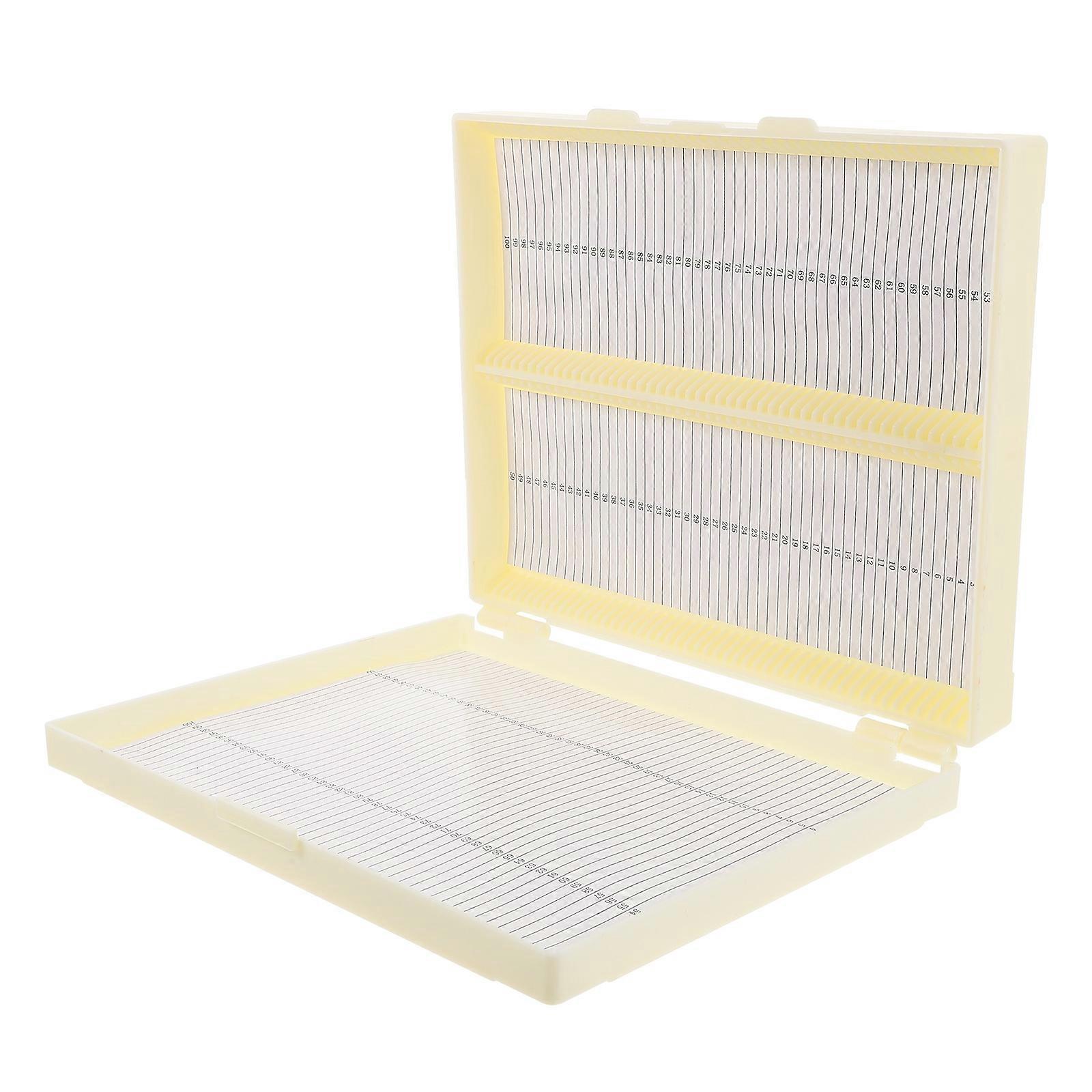 Microscope Slide Holder Biological Slice Box for Holding Use 2Pcs