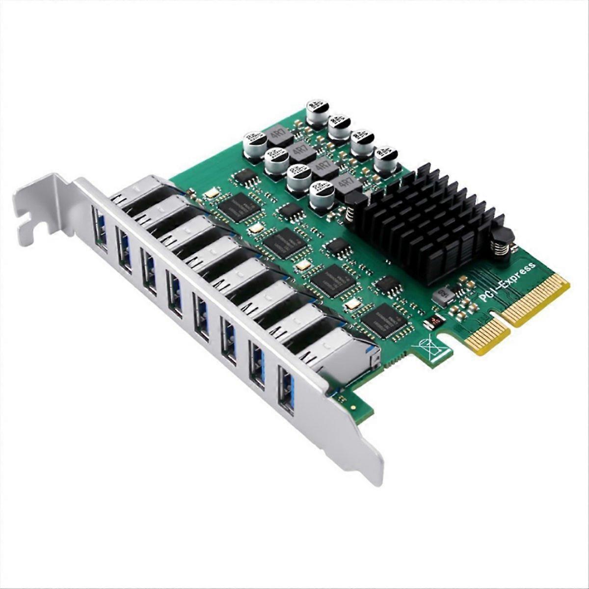 8 Port USB 3.0 PCI Express Expansion Card for Desktop PC