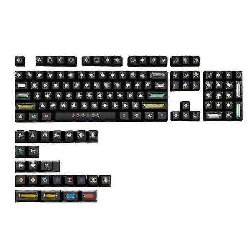 Five Sides Over Dye-subbed 128-key Keycaps Profile Keyboard Keycaps