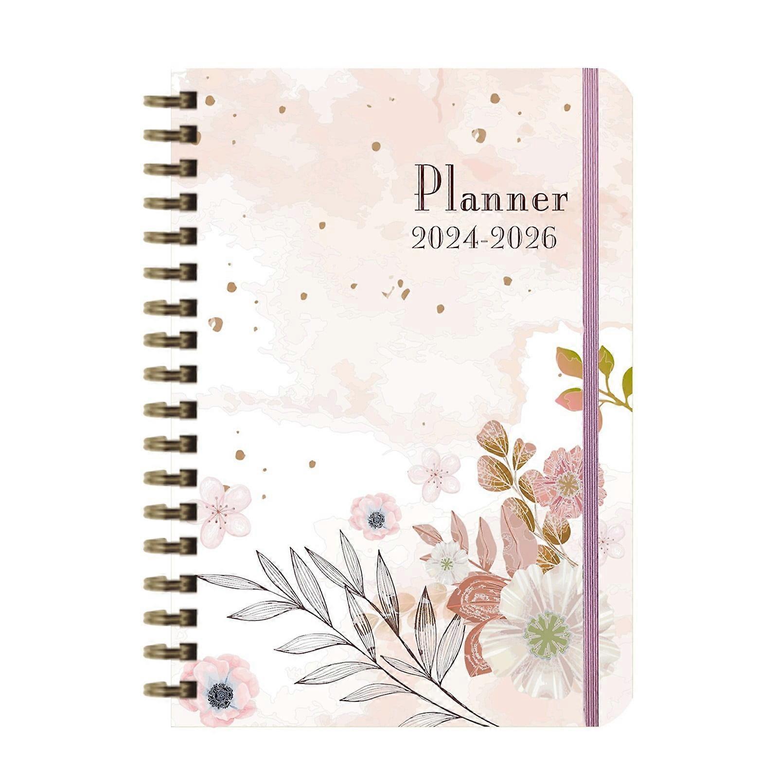 VALSEEL Notebook 2024-2026 New Year's Day Efficiency Manual Daily Work Plan Calendar Notebook Notebook Tools