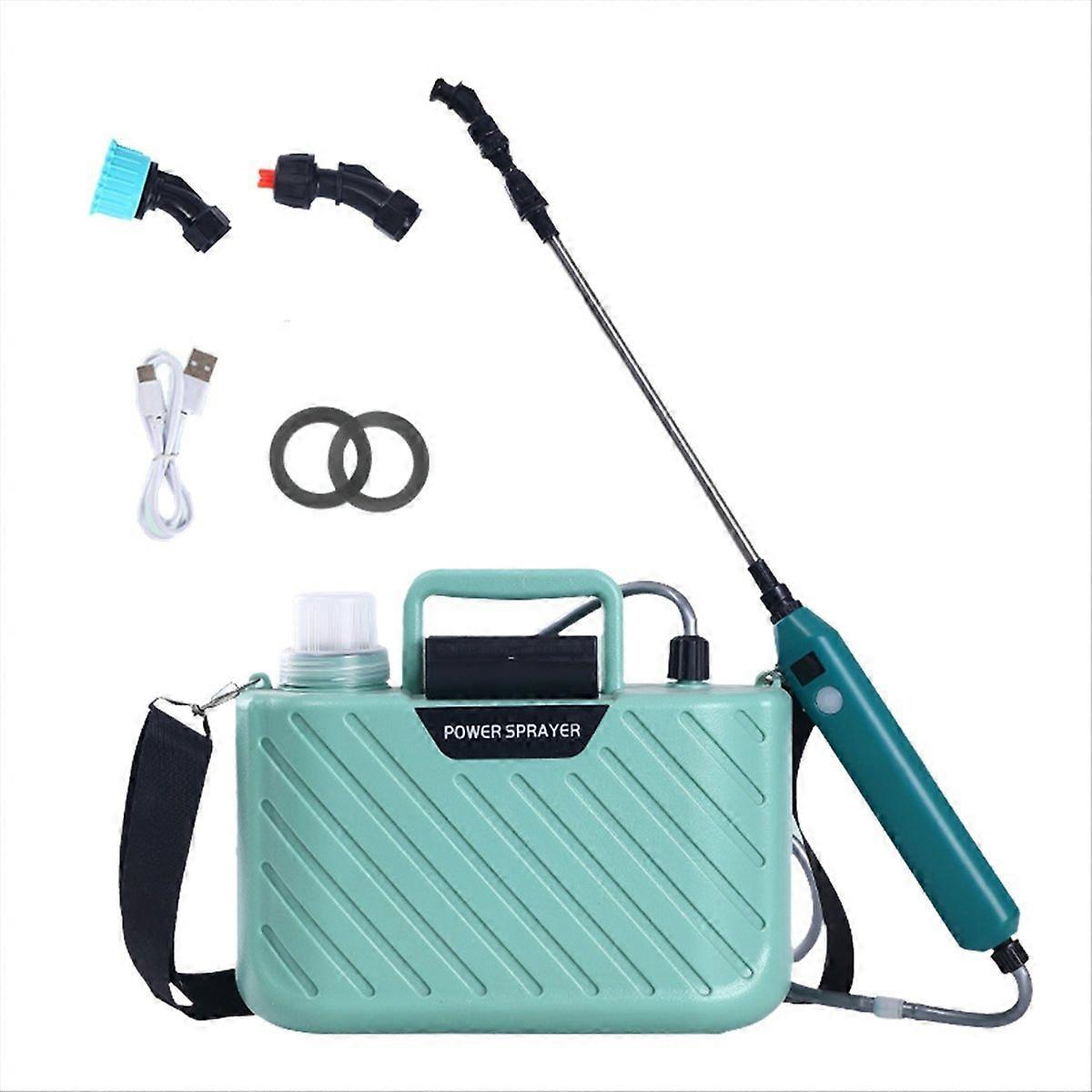 5l elektrický postřikovač, lahev, konev, zelená