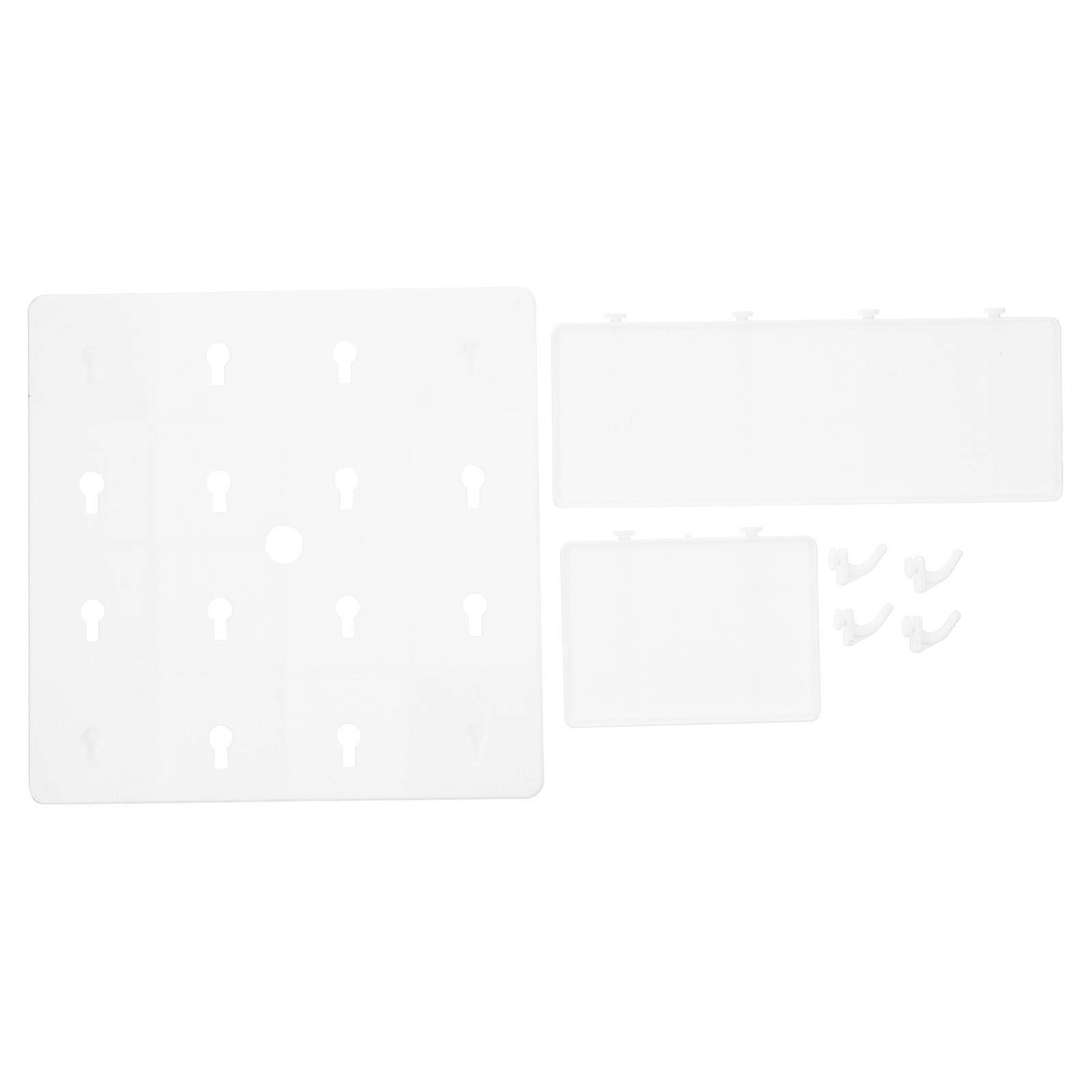White Pegboard Shelf Organizer Kit for Storage 5Sets Wall Display Shelves