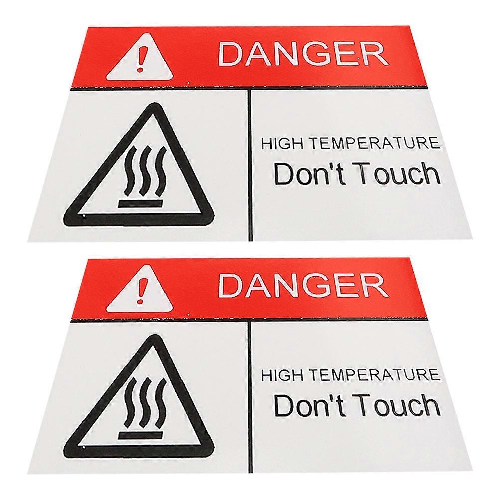 Hot Surface Warning Sticker Caution for 2Pcs High Temperature Safety