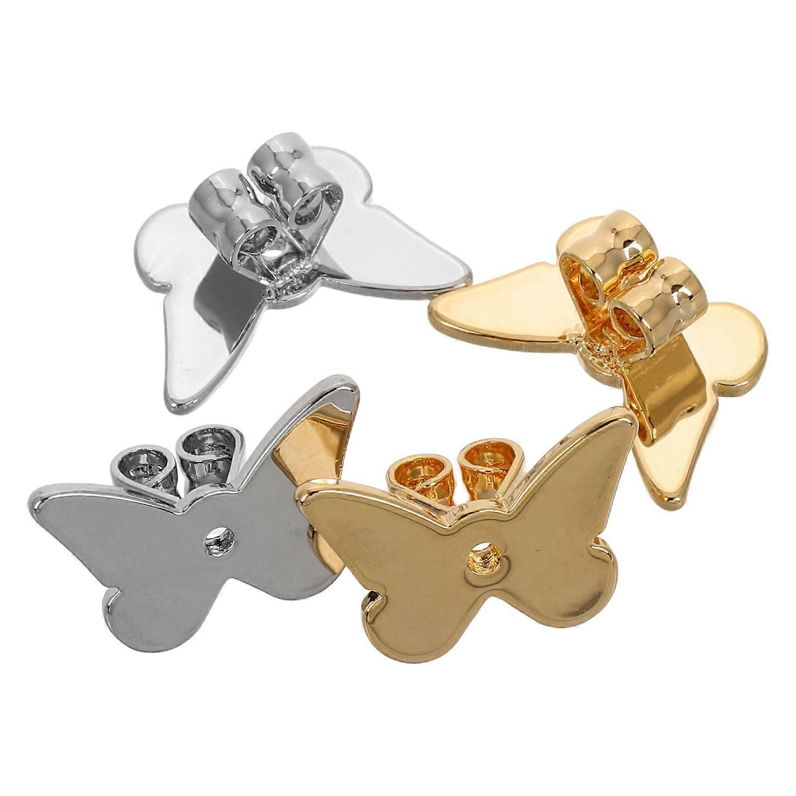 Butterfly Ear Lobe Supporter Earring Backs for Pierced Earrings 4Pcs