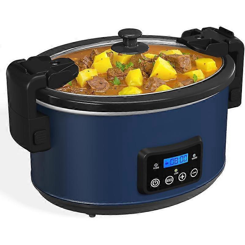 8.5 Quart Programmable Slow Cooker: Multi-Cooker  Warmer with Locking Lid & Digital Timer, Adjustable Tempature Control, Dishwasher Safe,  f