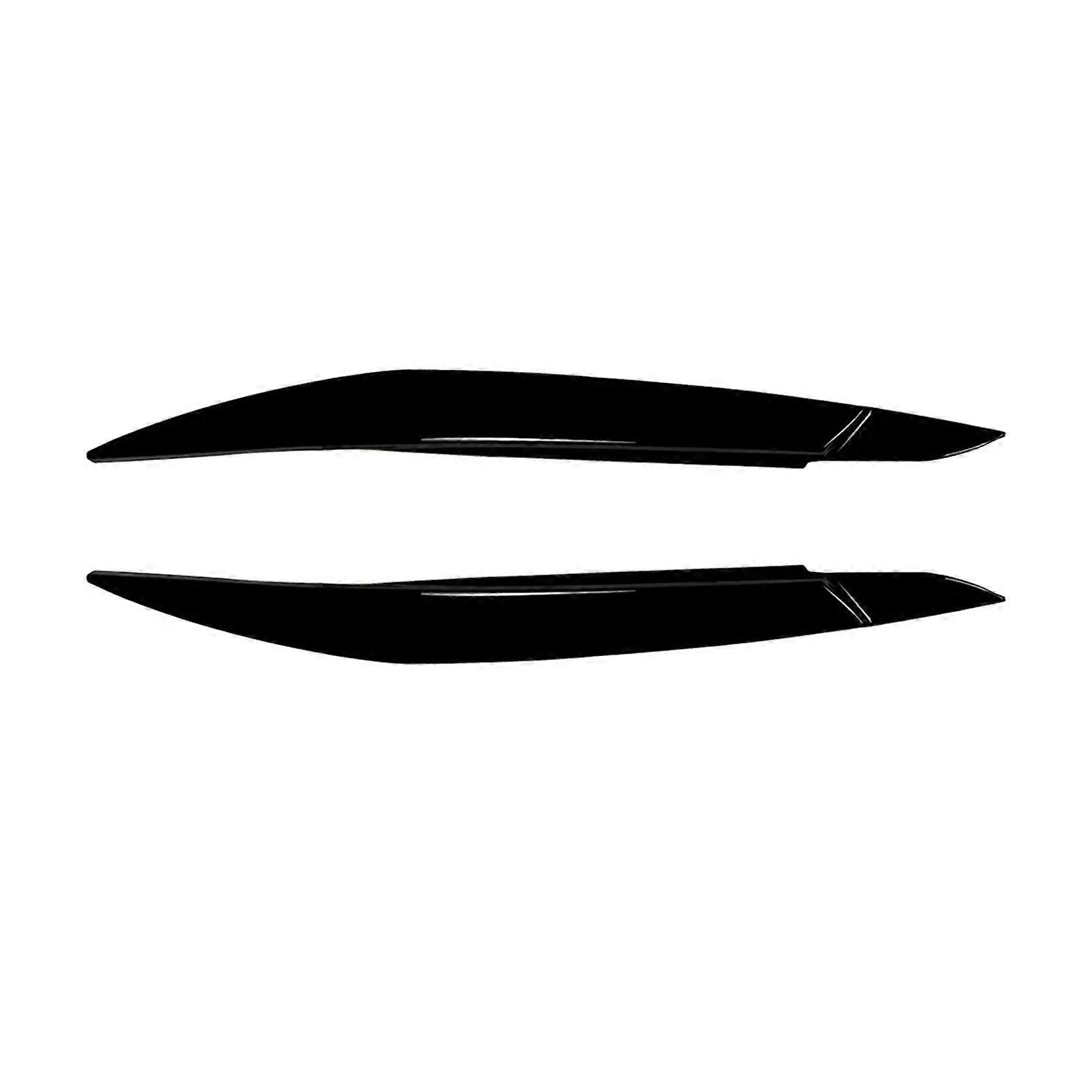 Gloss Black Headlight Eyebrow Trim Compatible with BMW X6 E71 2008-2014 Sporty Accent