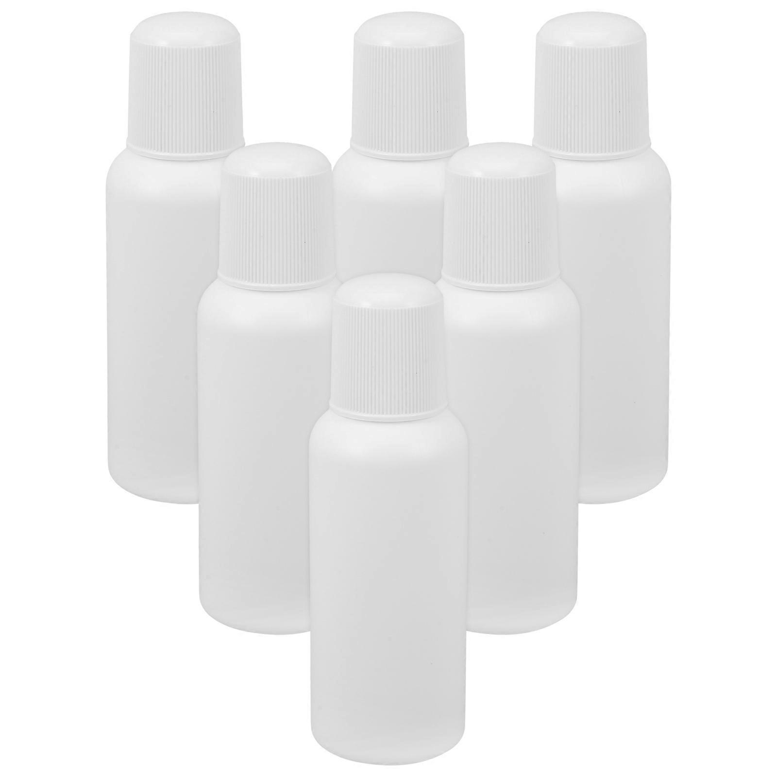 Liniments Bottle Sponge Head Applicator for External Use 6Pcs White Bottles