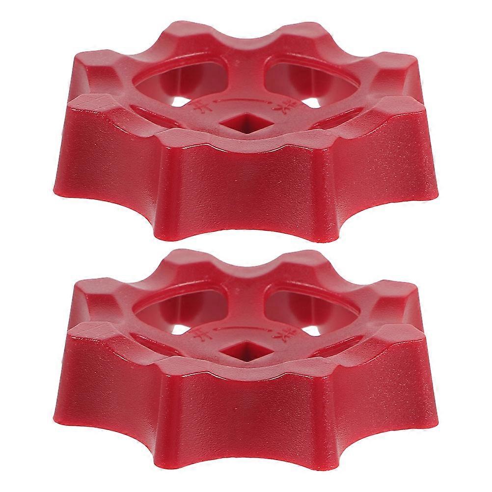 Handwheel Plastic Outside Faucet Round Wheel Handle 2Pcs Set