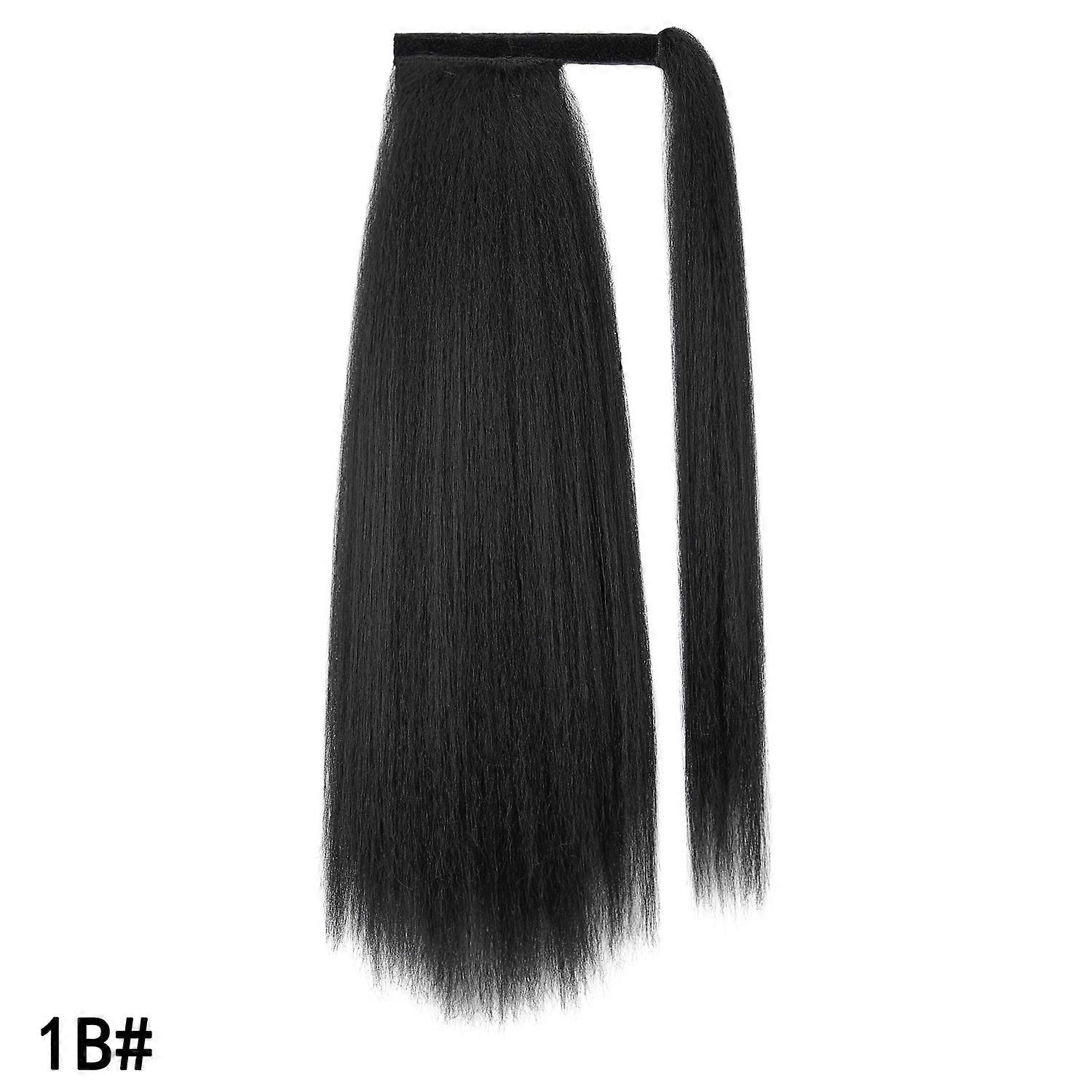 African-style frizzy ponytail wig with large, loose curls and Velcro wig.