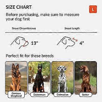 CollarDirect Dog Muzzle German Shepherd Dalmatian Doberman Setter Leather Basket Medium Large Breeds (Black, Large)