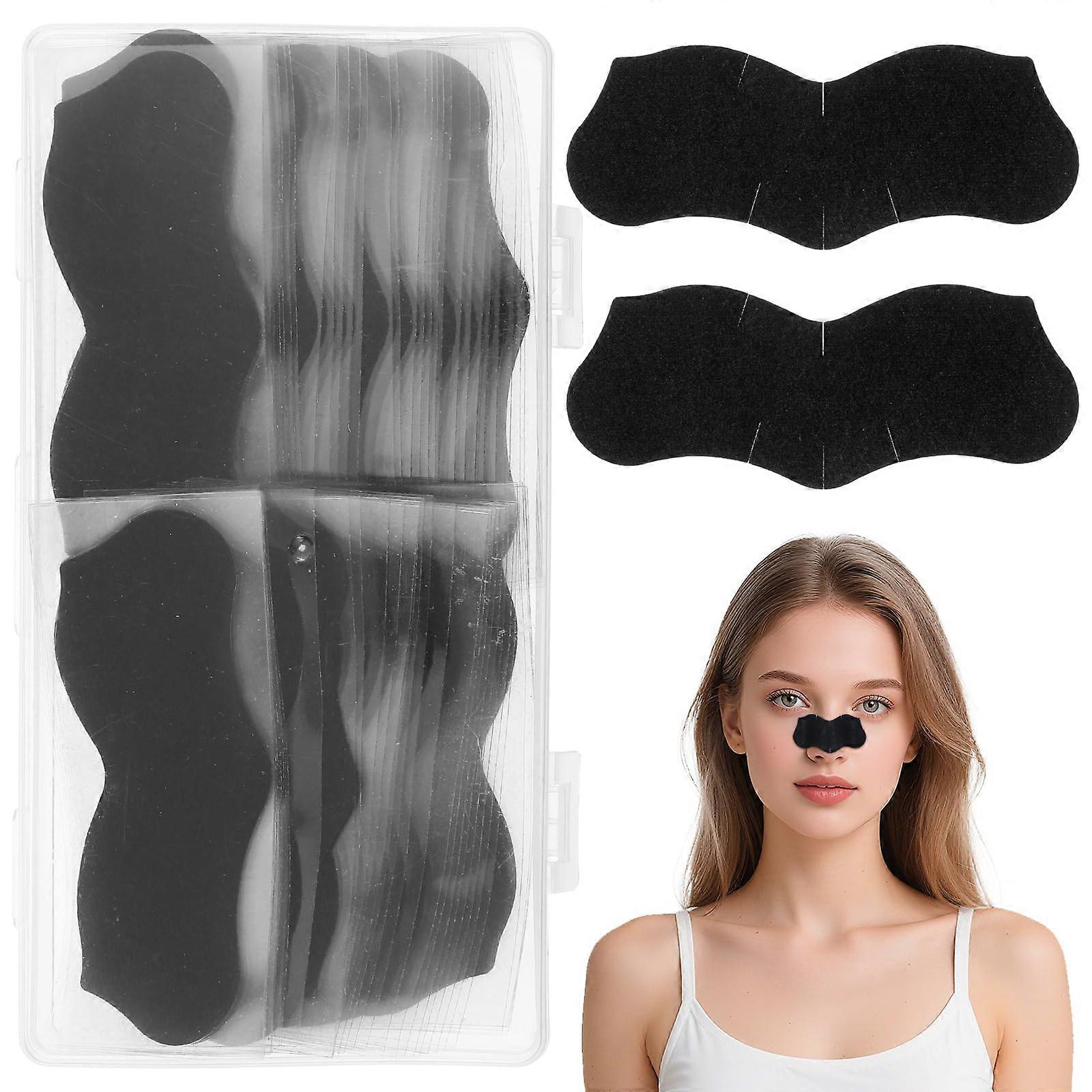70PCS Blackhead Remover Strips Bamboo Charcoal Nose Pore Strips Deep Cleansing for All Skin Types