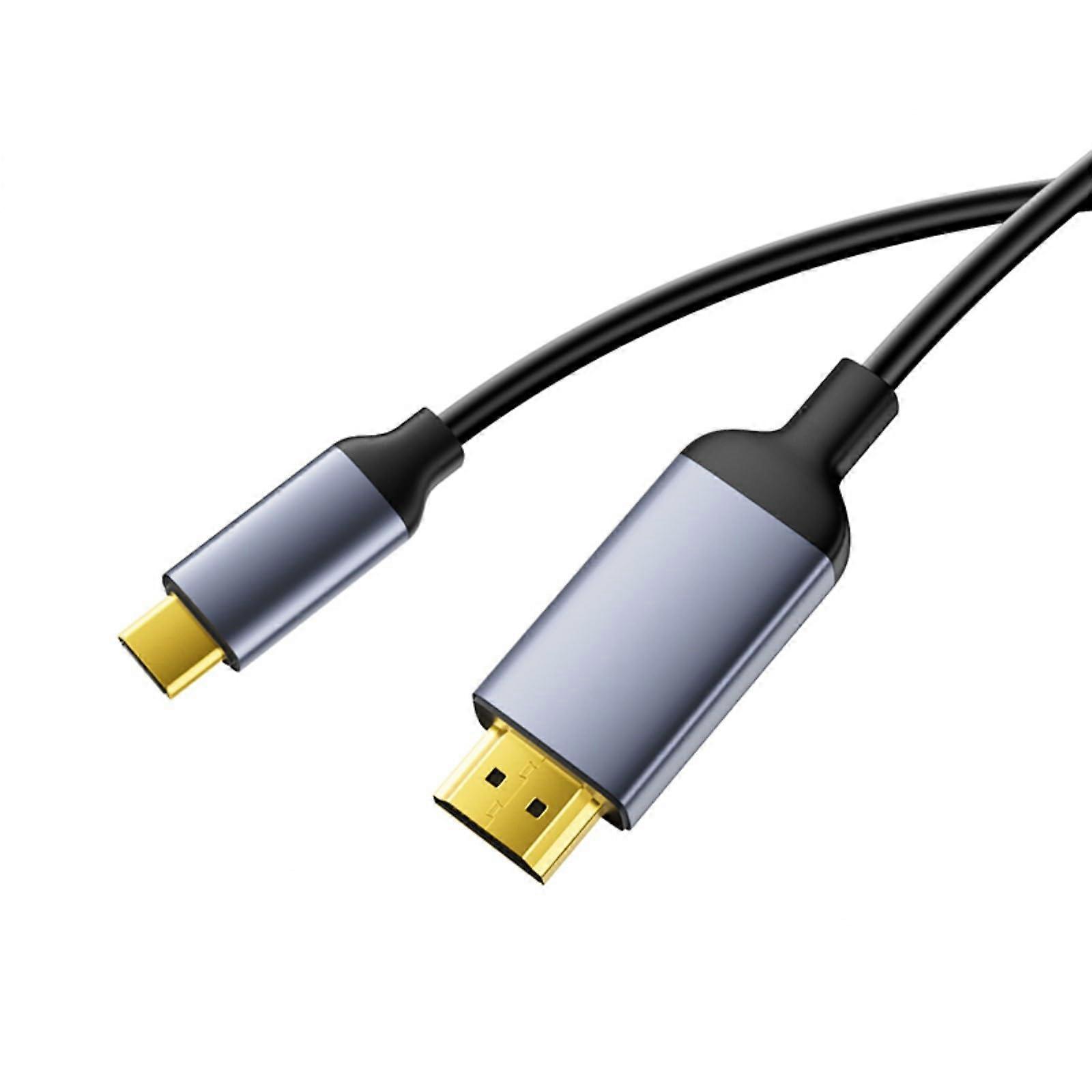 Type C To HDMI Adapter Cable For Phone Devices Smartphones Laptops Monitors 4K60Hz 2K120Hz 1.5m