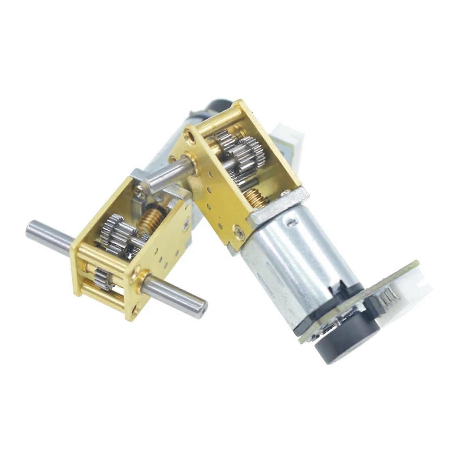 Worm Gear 1218-N20 DC Encoder Geared Motor 3V 6V 12V Low Speed Dual Shaft 12V 16RPM Dual Axis Motor