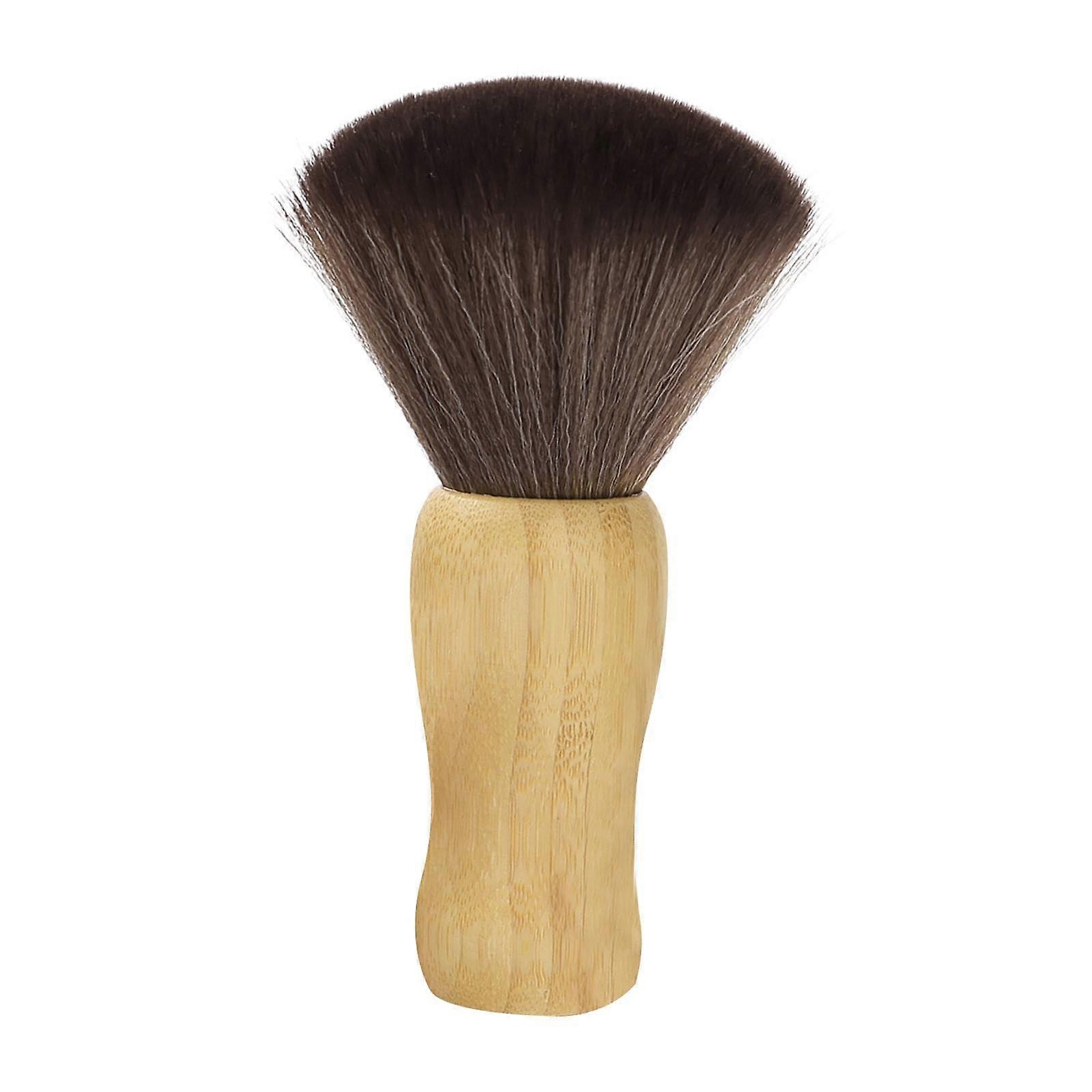 Barber Neck Duster Brush with Soft Synthetic Bristles and Ergonomic Wooden Handle, 15cm Style B