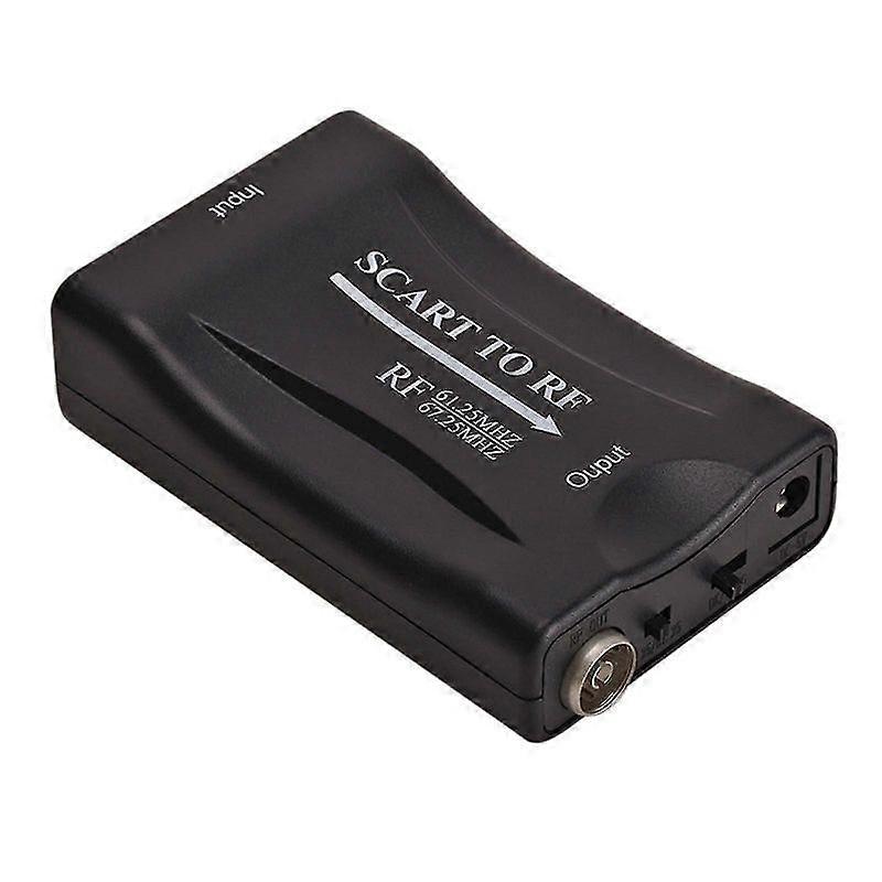 Mini 67.25mhz Scart To Rf High Frequency Output Video Signal Converter Adapter