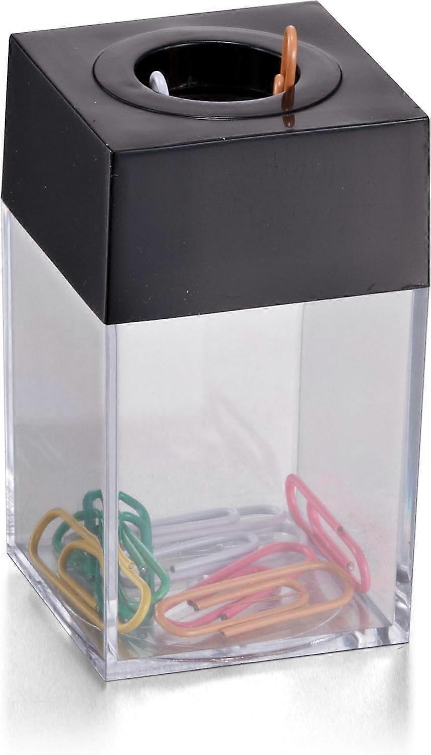 Magnetic Paper Clip Holder with Strong Magnet, OneHand Access, Multicolour for Office School
