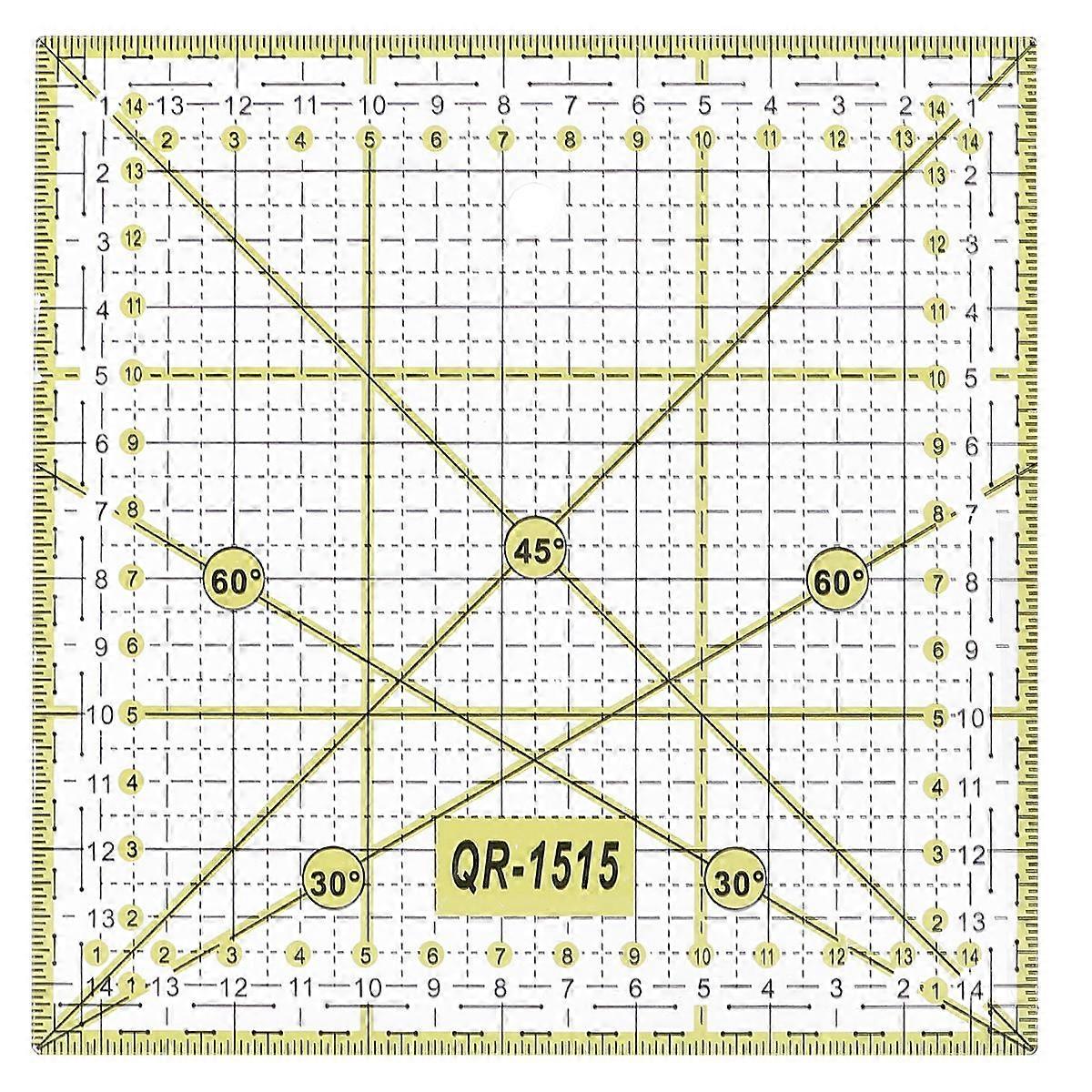 1Pc Square Cloth Quilt Ruler Sewing Ruler Patchwork Ruler Grid Lines Garment Design for Easy Precise Cutting