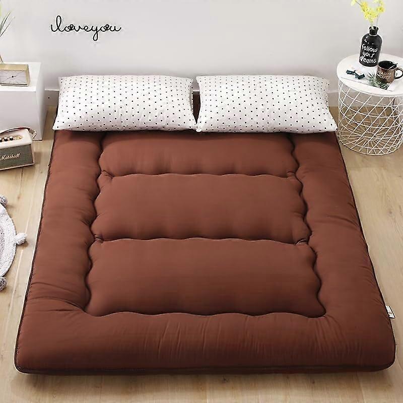 Japanese Futon Mattress Double 200x220cm Breathable Cotton RollUp Sleeping Mat for Dormitory