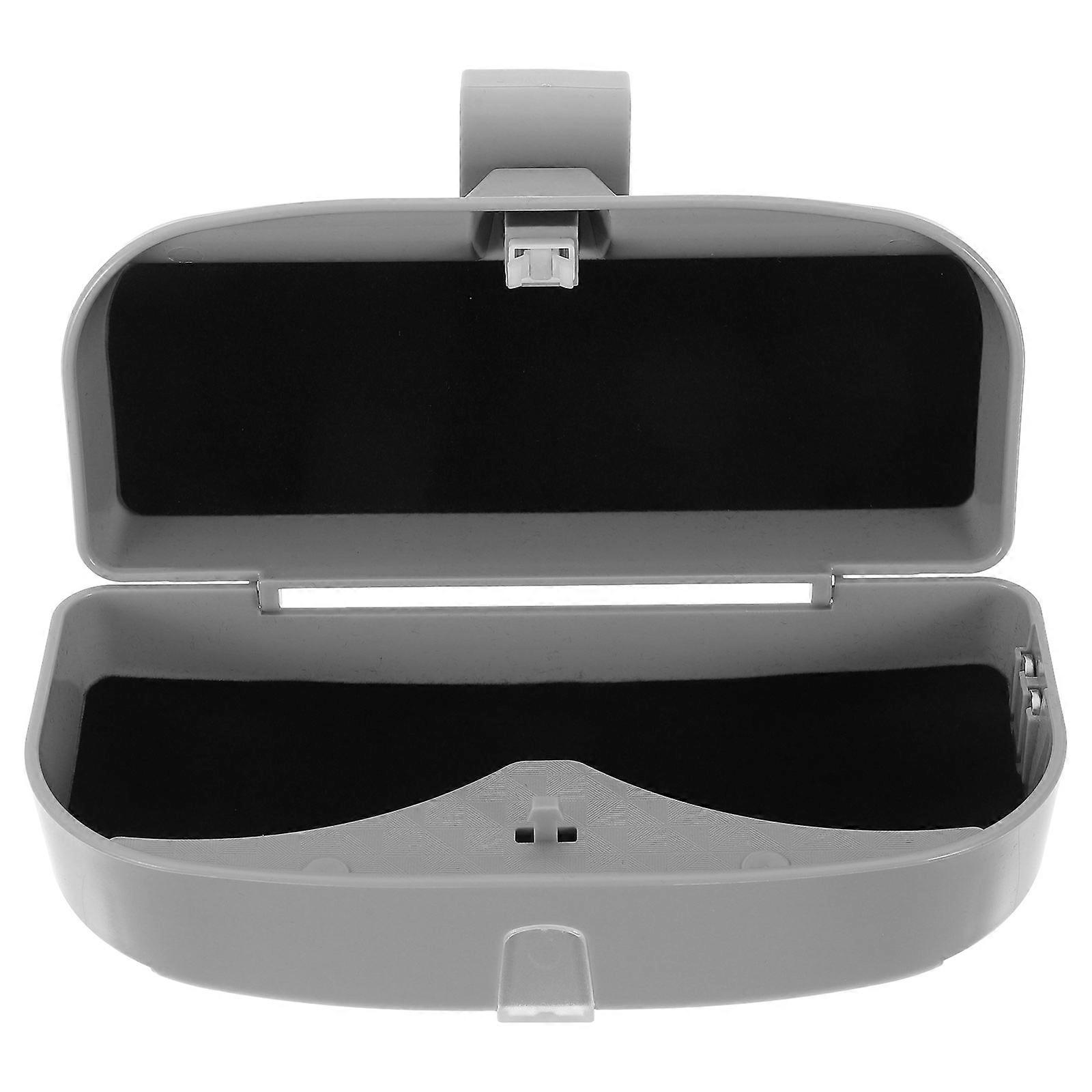 Grey Car Storage Case Versatile Sunglasses Glasses Case for Storage Use 2Pcs