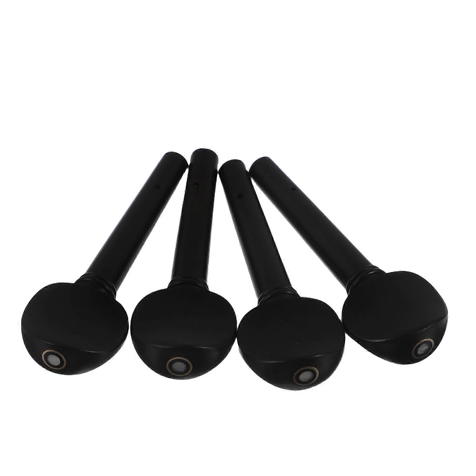 Ebony Small Violin Tuning Pegs for Violin String Adjustment 4Pcs Set