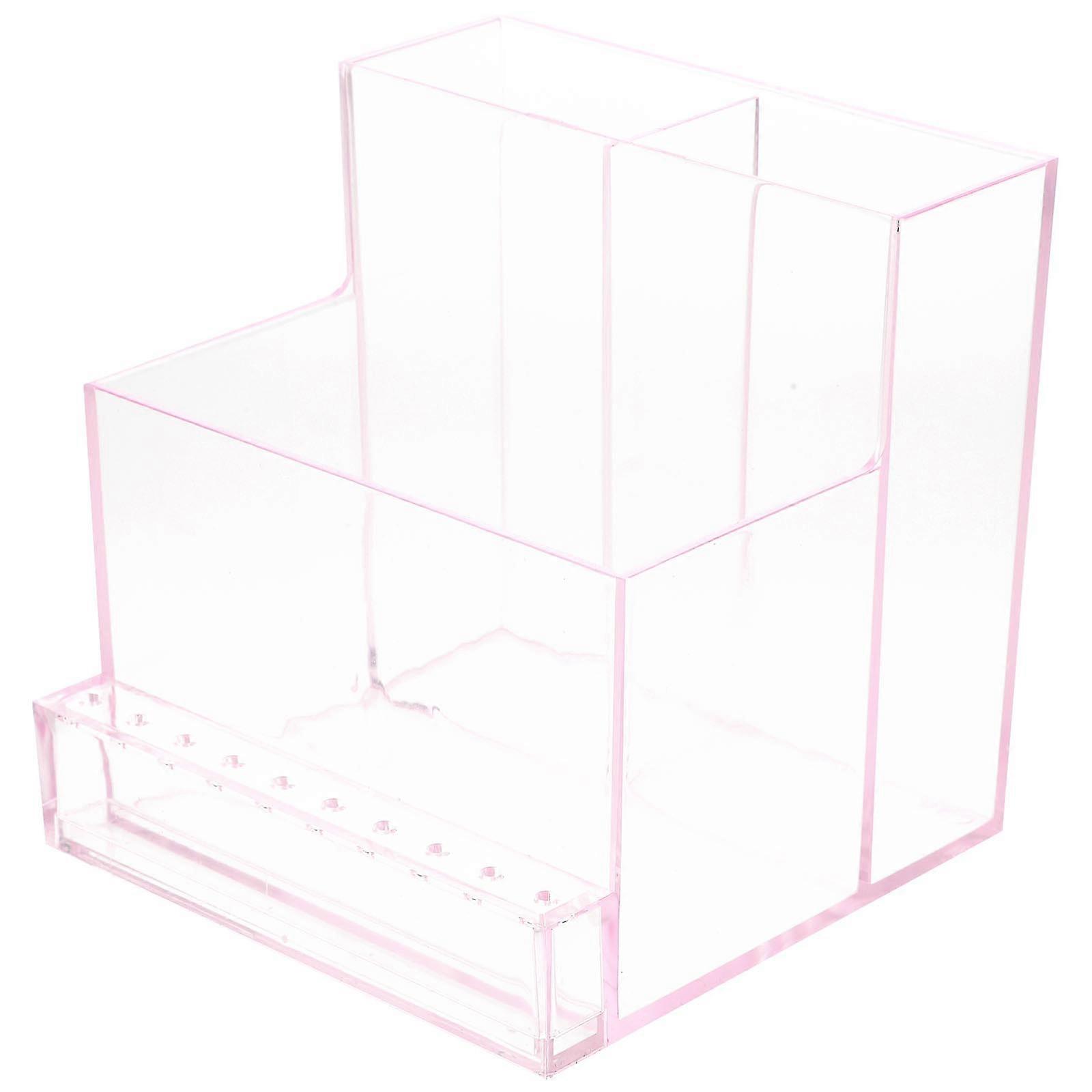 Manicure Bits Stand Nail Polishing Machine Storage Holder Display Base Grinding Head Socket Square 10.3x9.7cm Plastic 1Pack