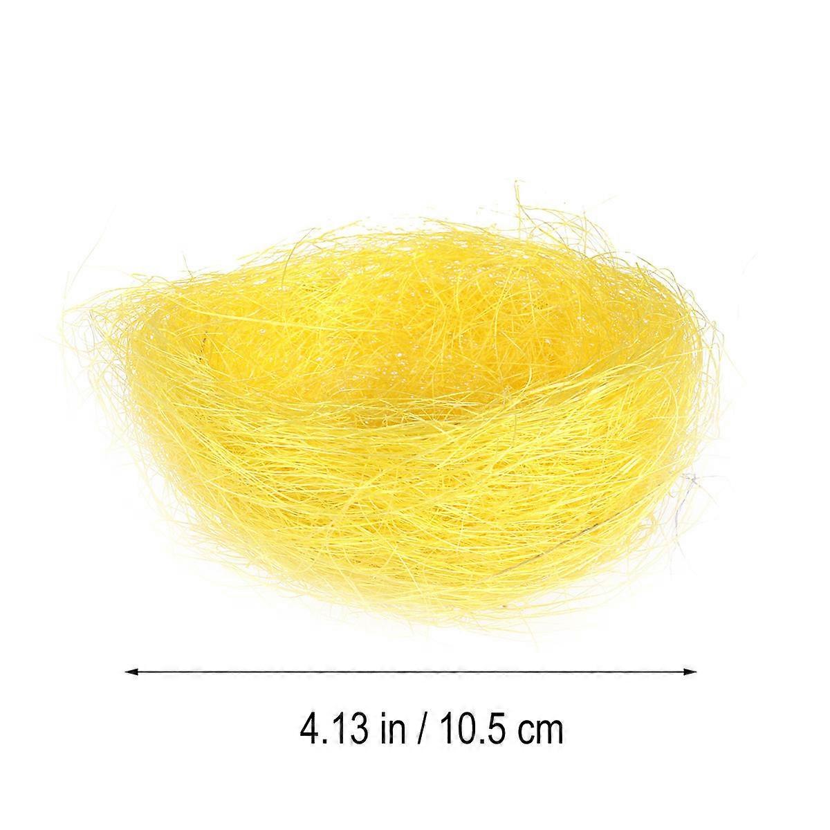 Artificial Nest Chicken Nest for Storage Use 3Pcs Yellow Egg Holder