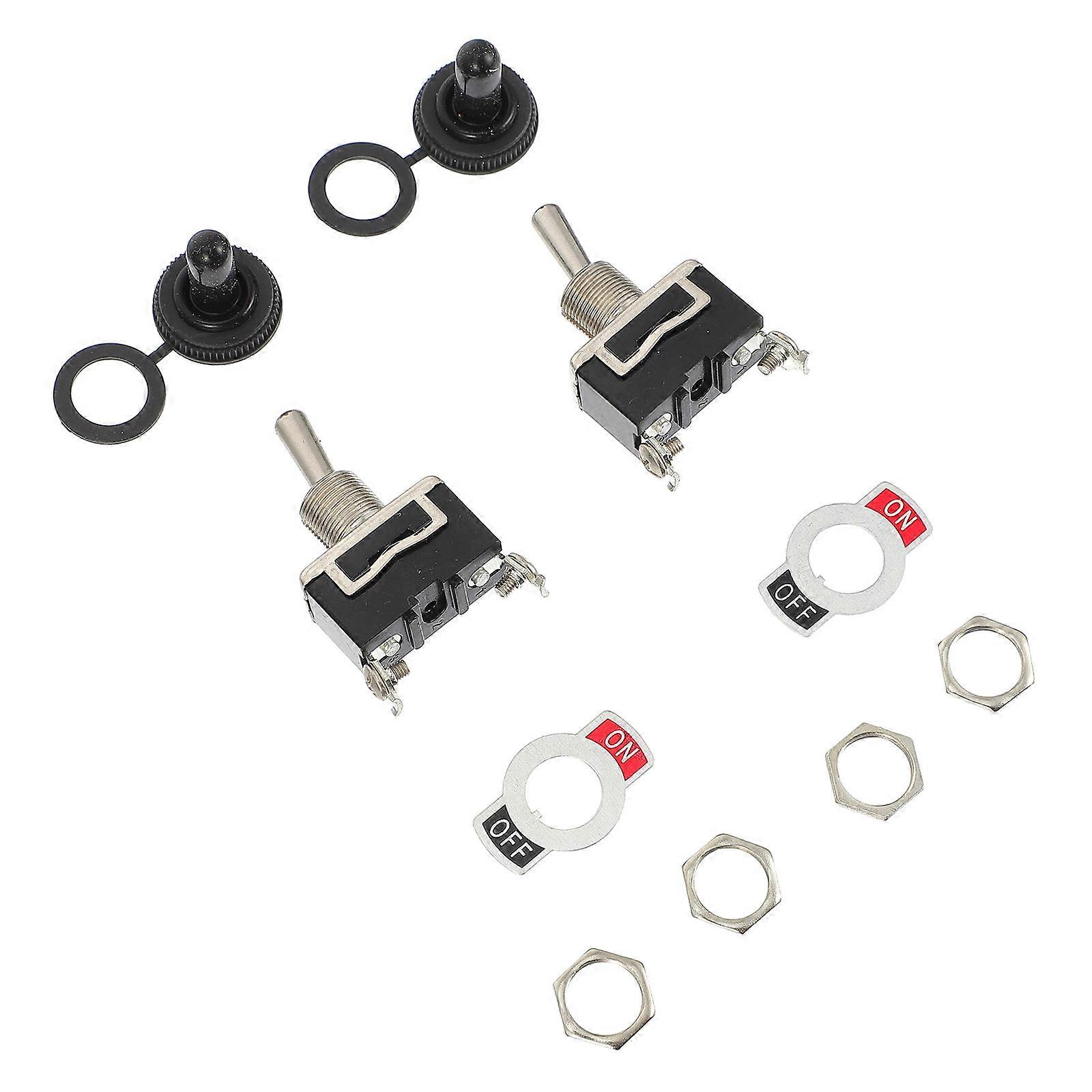 Heavy Duty Toggle 2 Position Toggle with Waterproof Covers 5Sets for Car Use