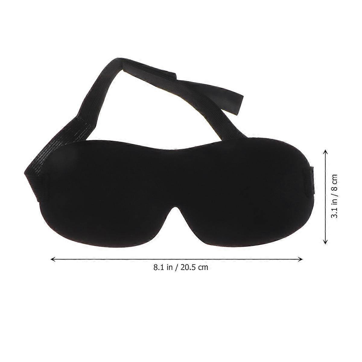Black Sleep Mask 3D Eye Mask for Sleeping Use 3Pcs Comfortable Night Blindfold