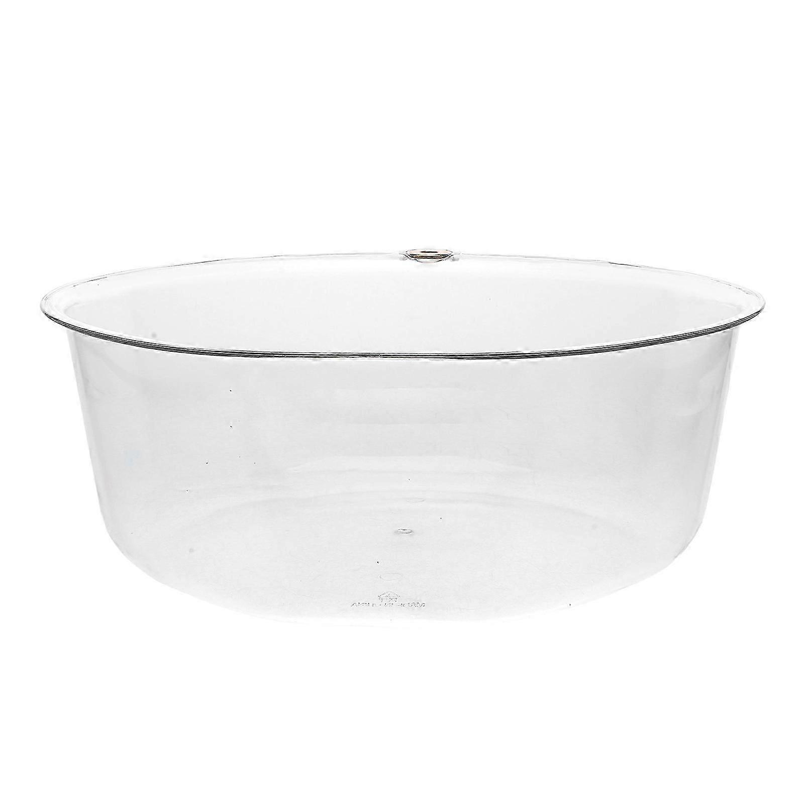 Transparent Round Plastic Washing Basin For Outdoor Camping With Multi-Functional Use 1Pack