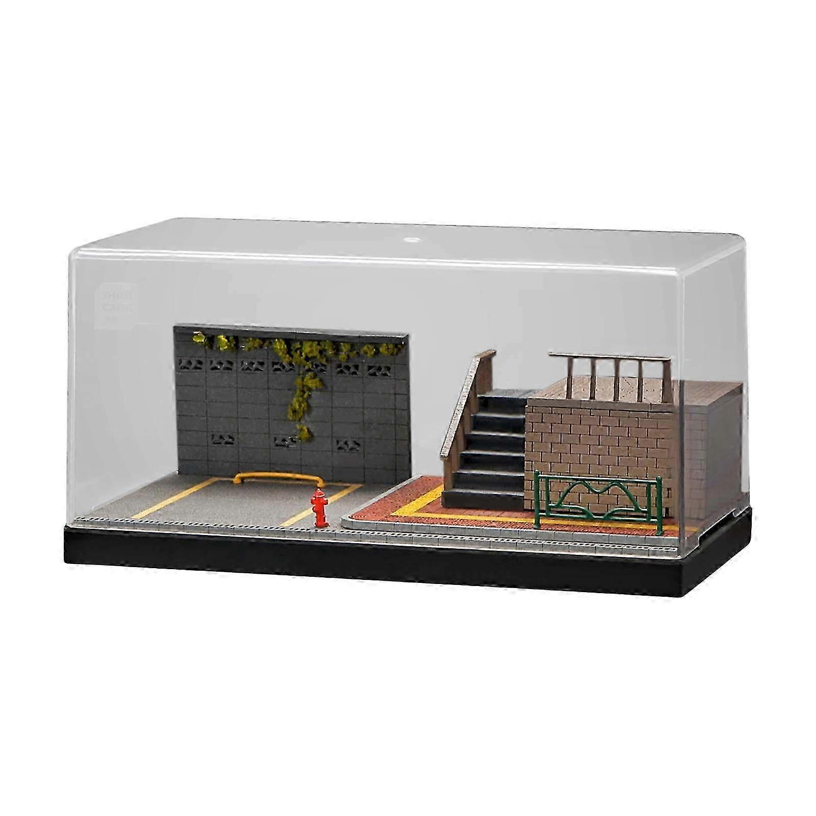 1/64 Model Car Display Case Diorama Realistic Background Simulation Desktop 2025