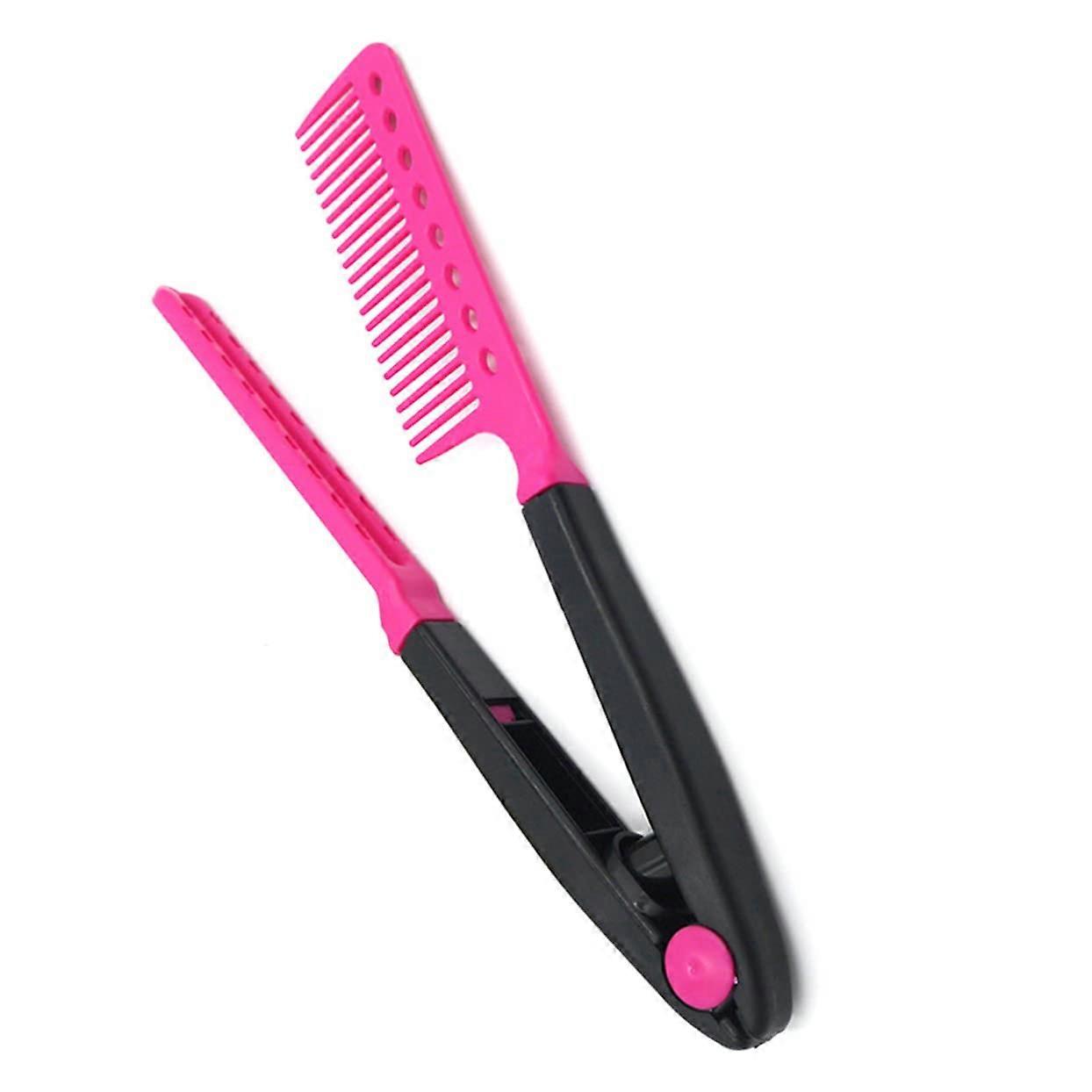 Hair Teasing Comb with Foldable VShape Design and Gentle Detangling Bristles for Volume Boost